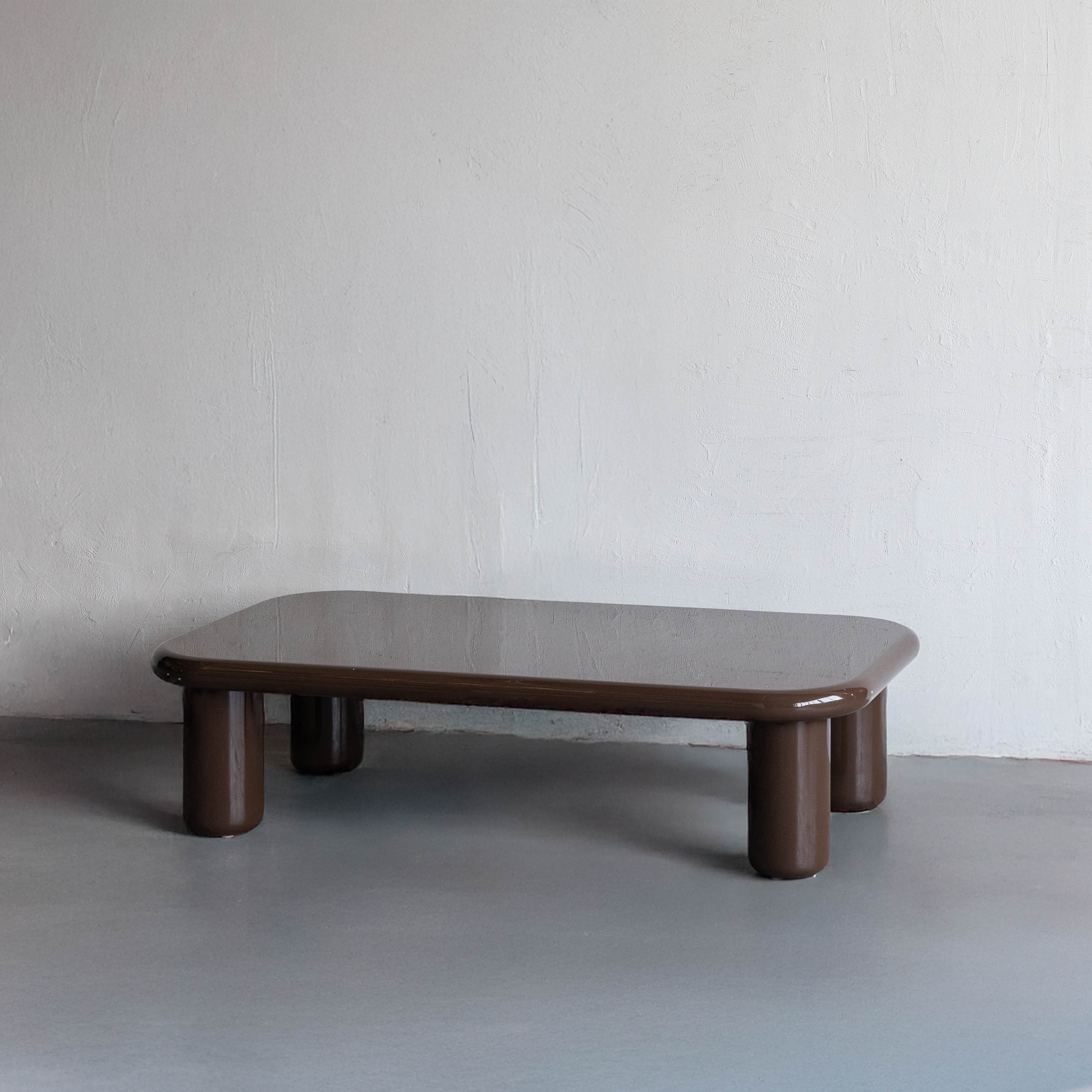 Athena Brown High Gloss Rectangle Coffee Table
