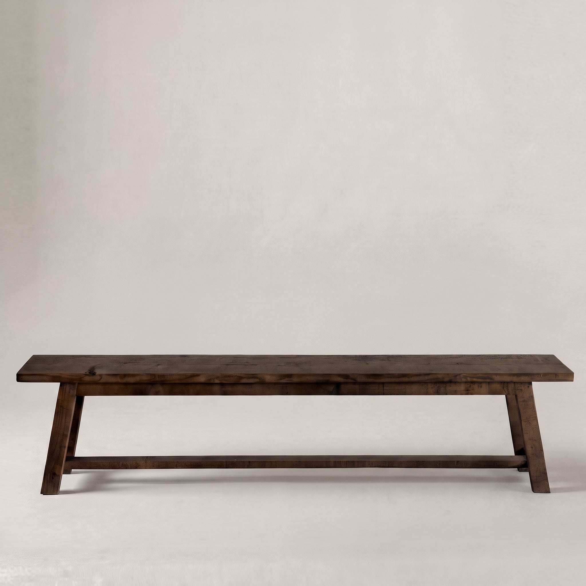 Tommy Rectangle Wooden Bench - WALNUT