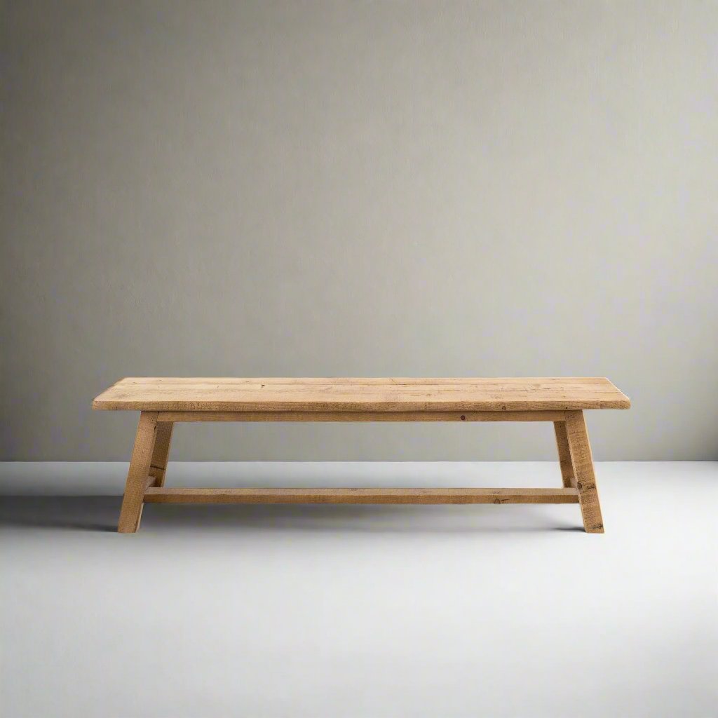 Handmade Rectangle Wooden Bench - Bench - WS Living - UAE Modern Home Furniture Stores in Dubai