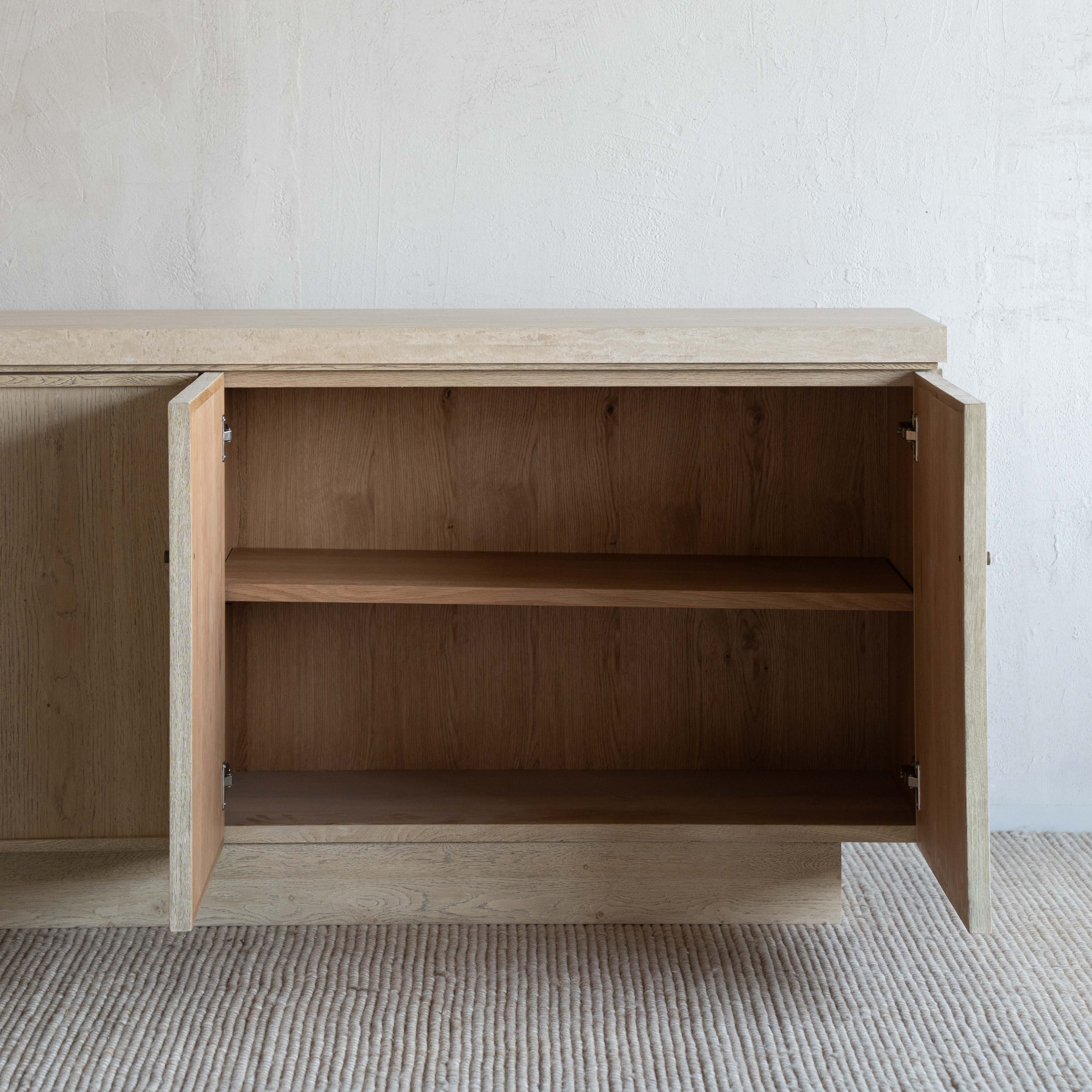 خزانة جانبية عصرية من الخشب الصلب من جيسا | خزانة تخزين 