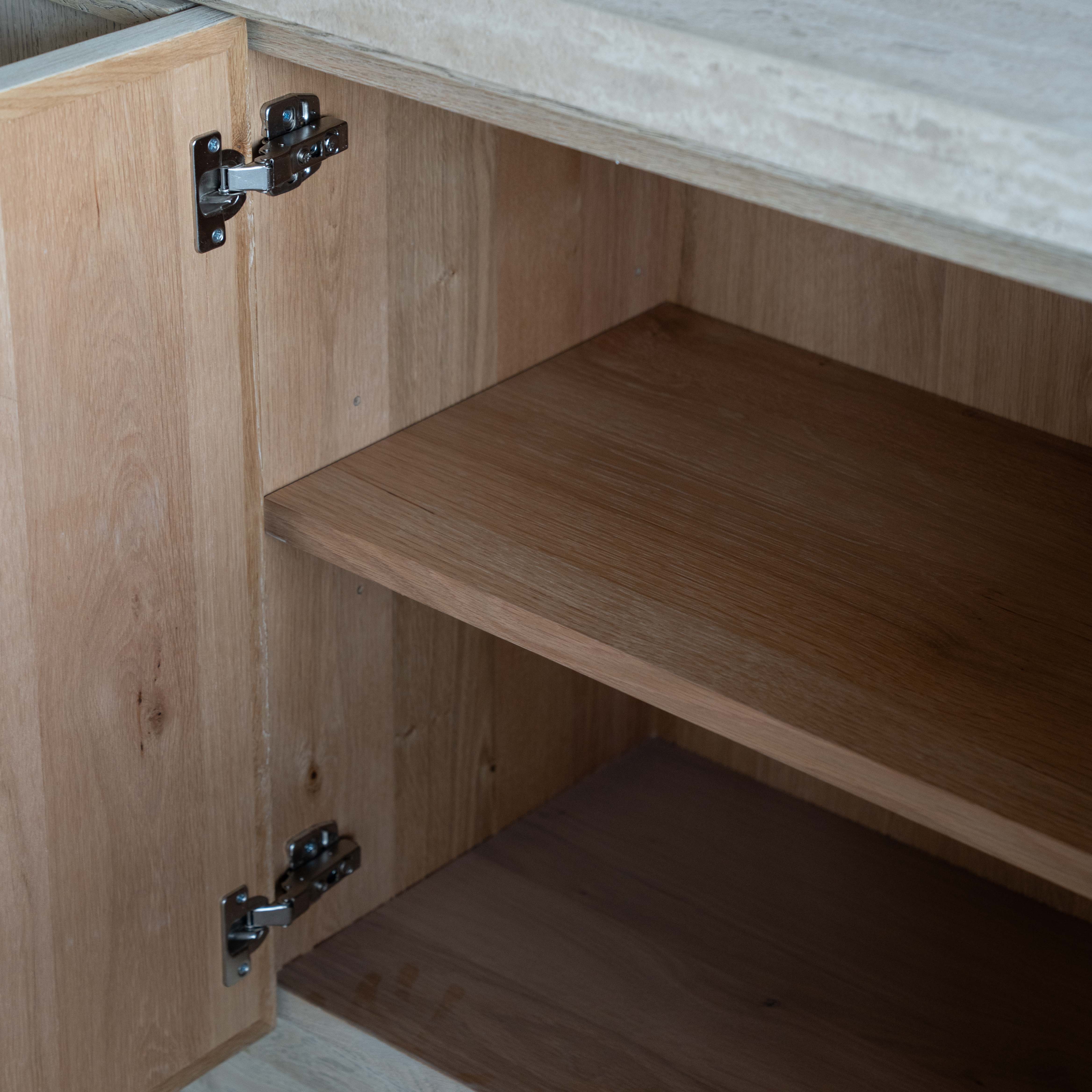 خزانة جانبية عصرية من الخشب الصلب من جيسا | خزانة تخزين 