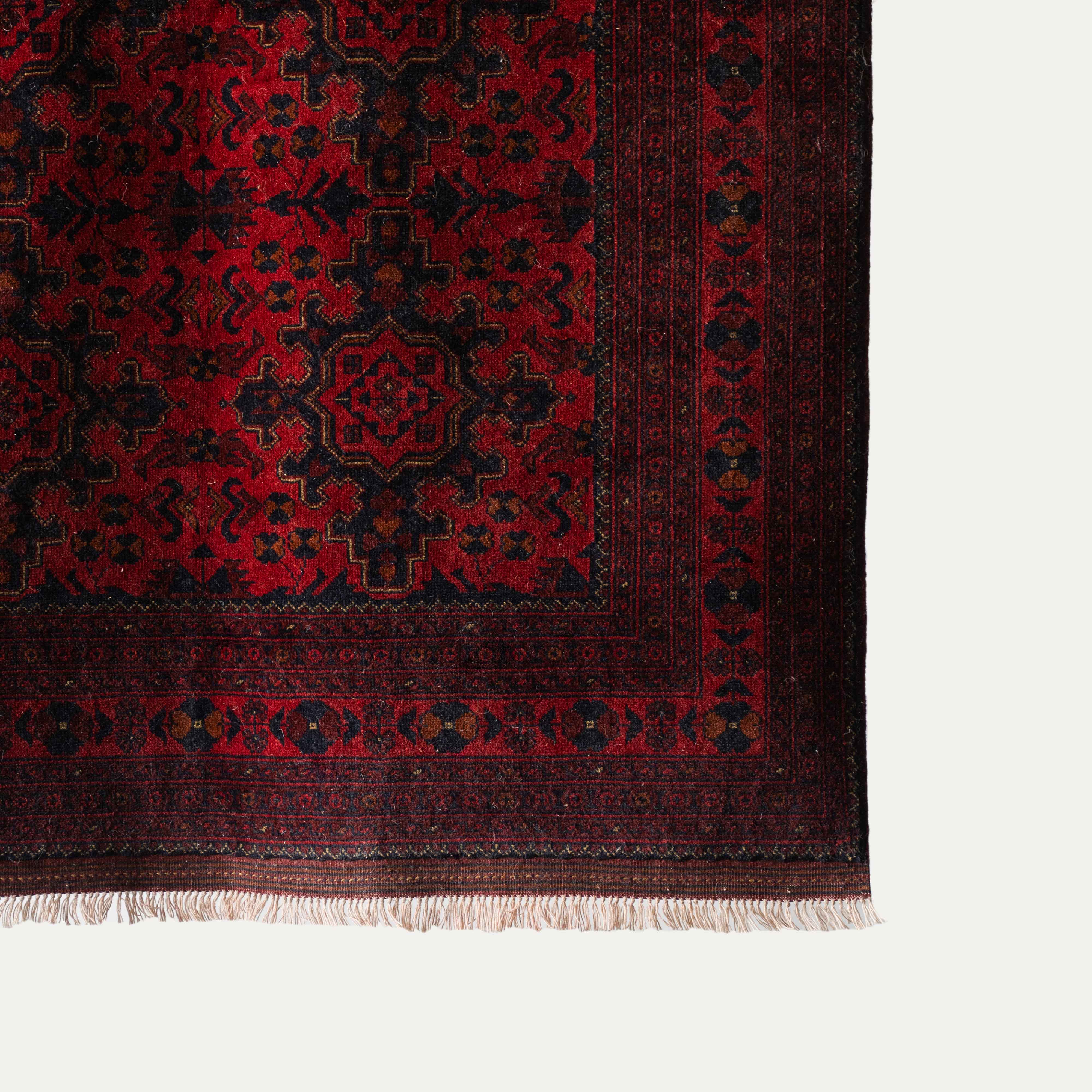 Byzantine Handcrafted Red Vintage Style Wool Kilim Afghan Rug