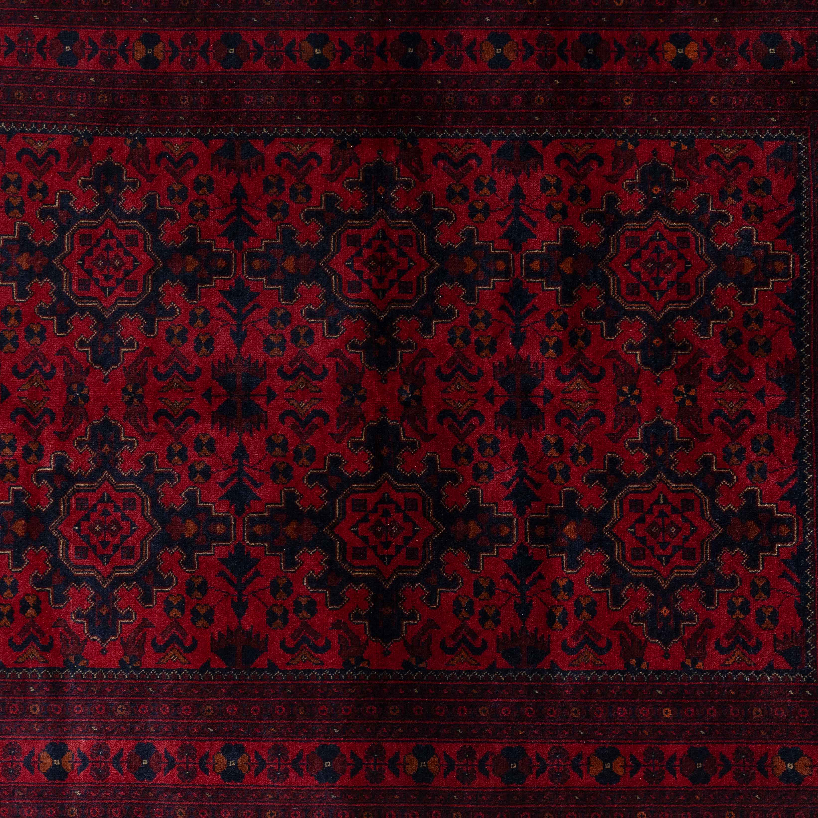 Byzantine Handcrafted Red Vintage Style Wool Kilim Afghan Rug