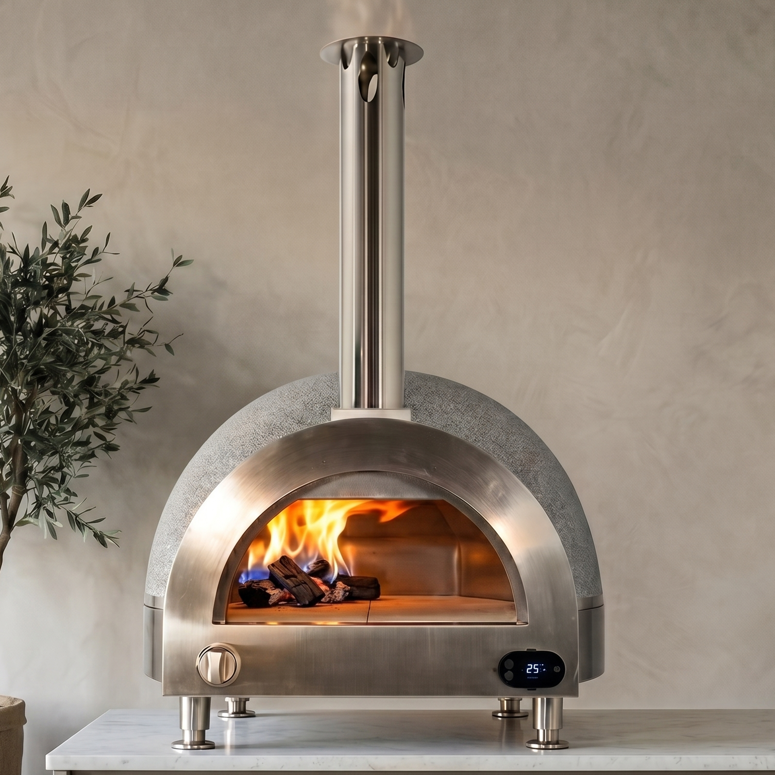 Forno High-End Duel Gas & Wood Pizza Oven (Indoor&Outdoor)