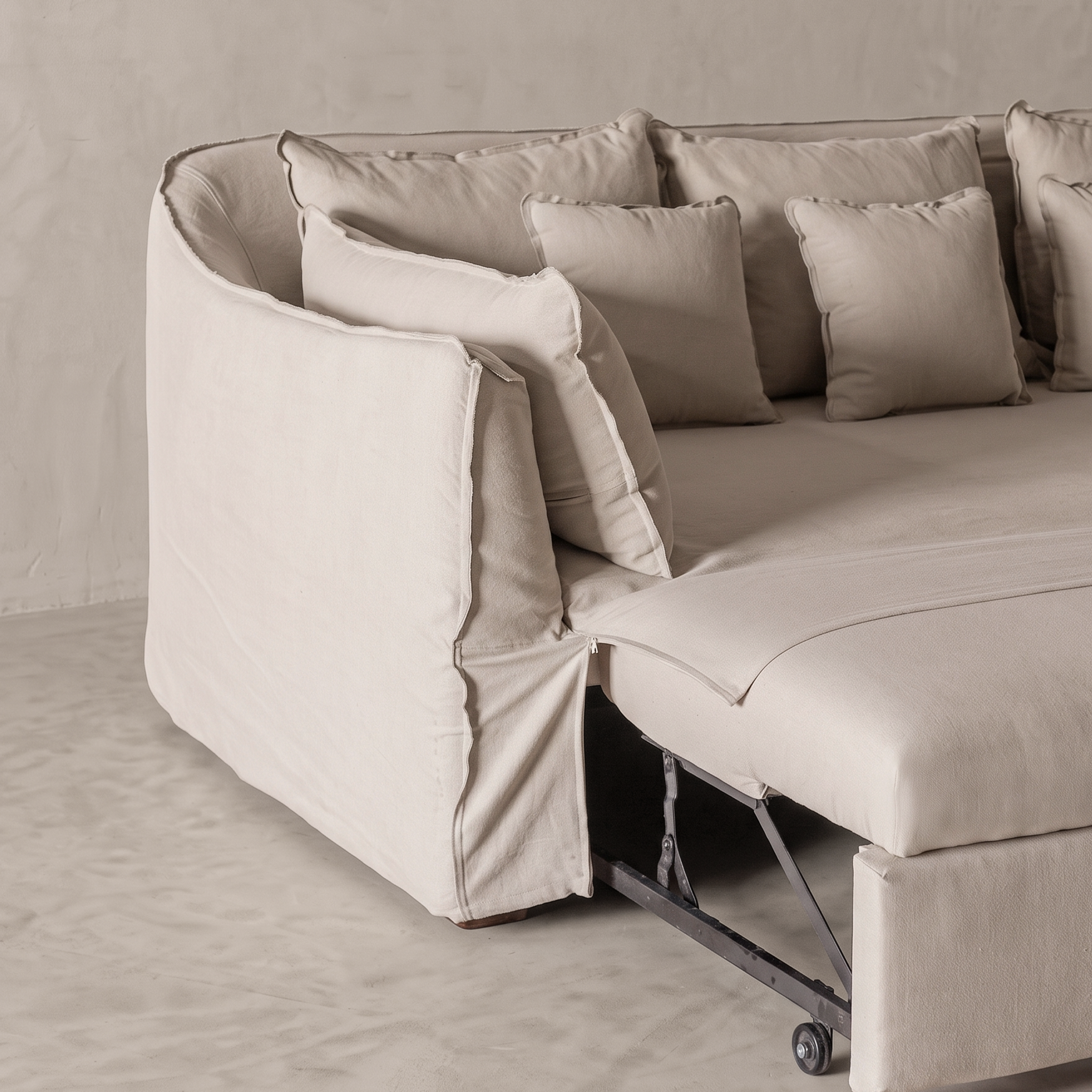 Clara Classic Style Linen Sofa Bed