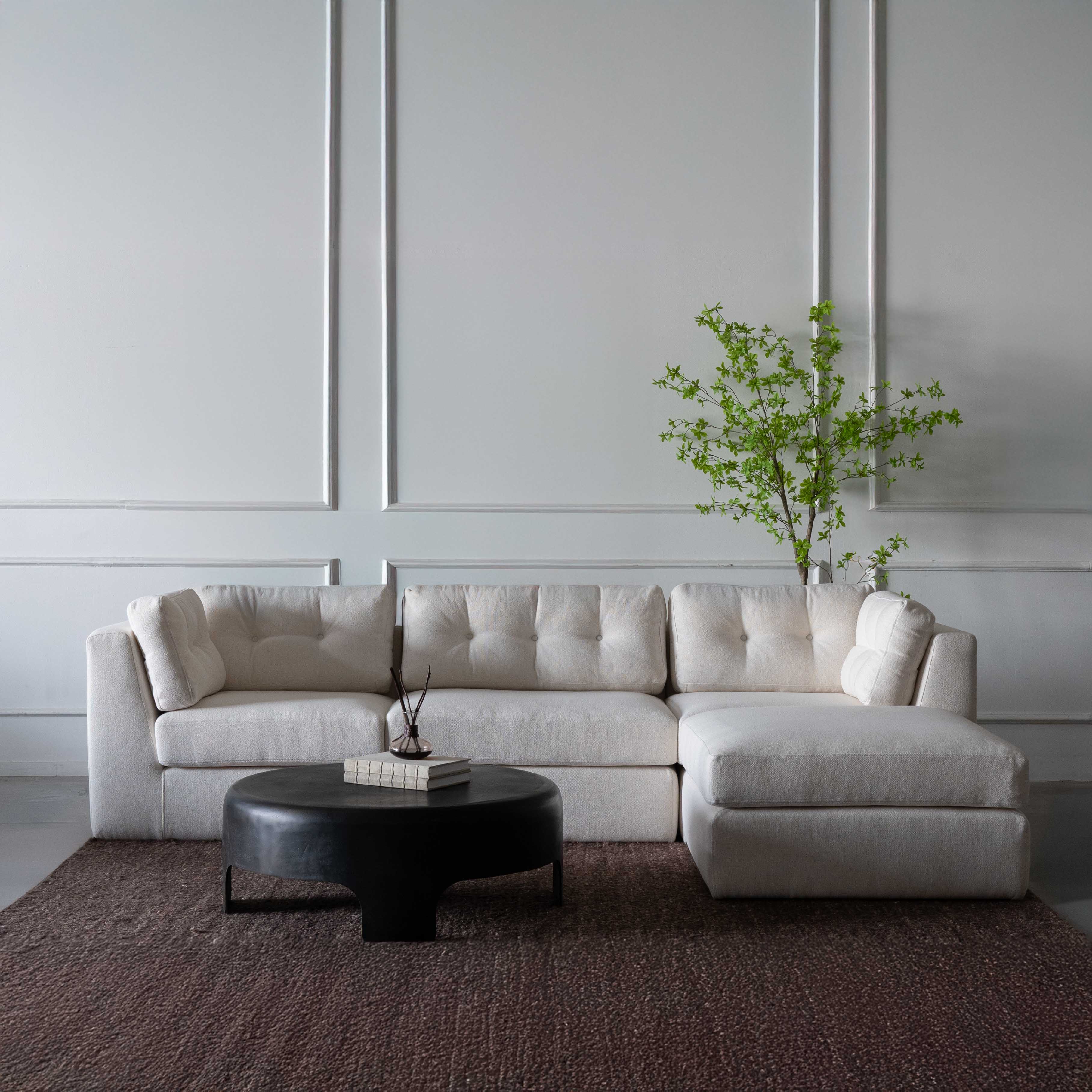 Calista Classic Sectional & White Modular Sofa