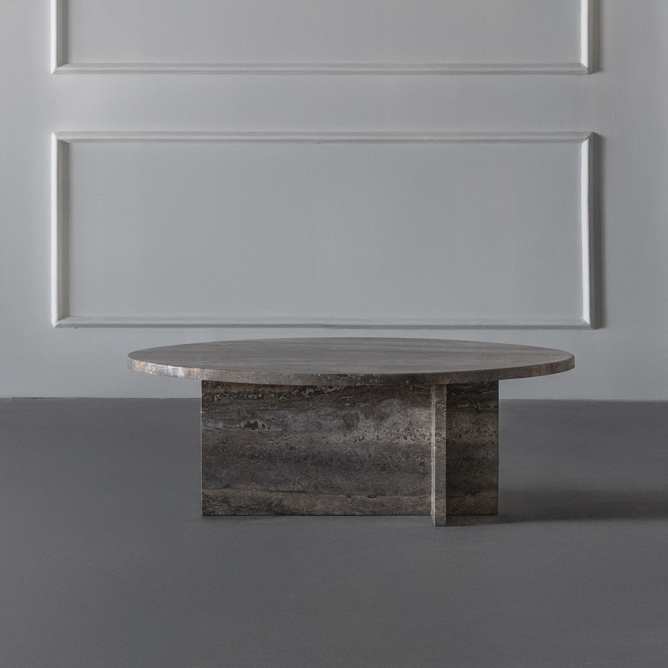 Caliza Natural Marble Oval Coffee Table