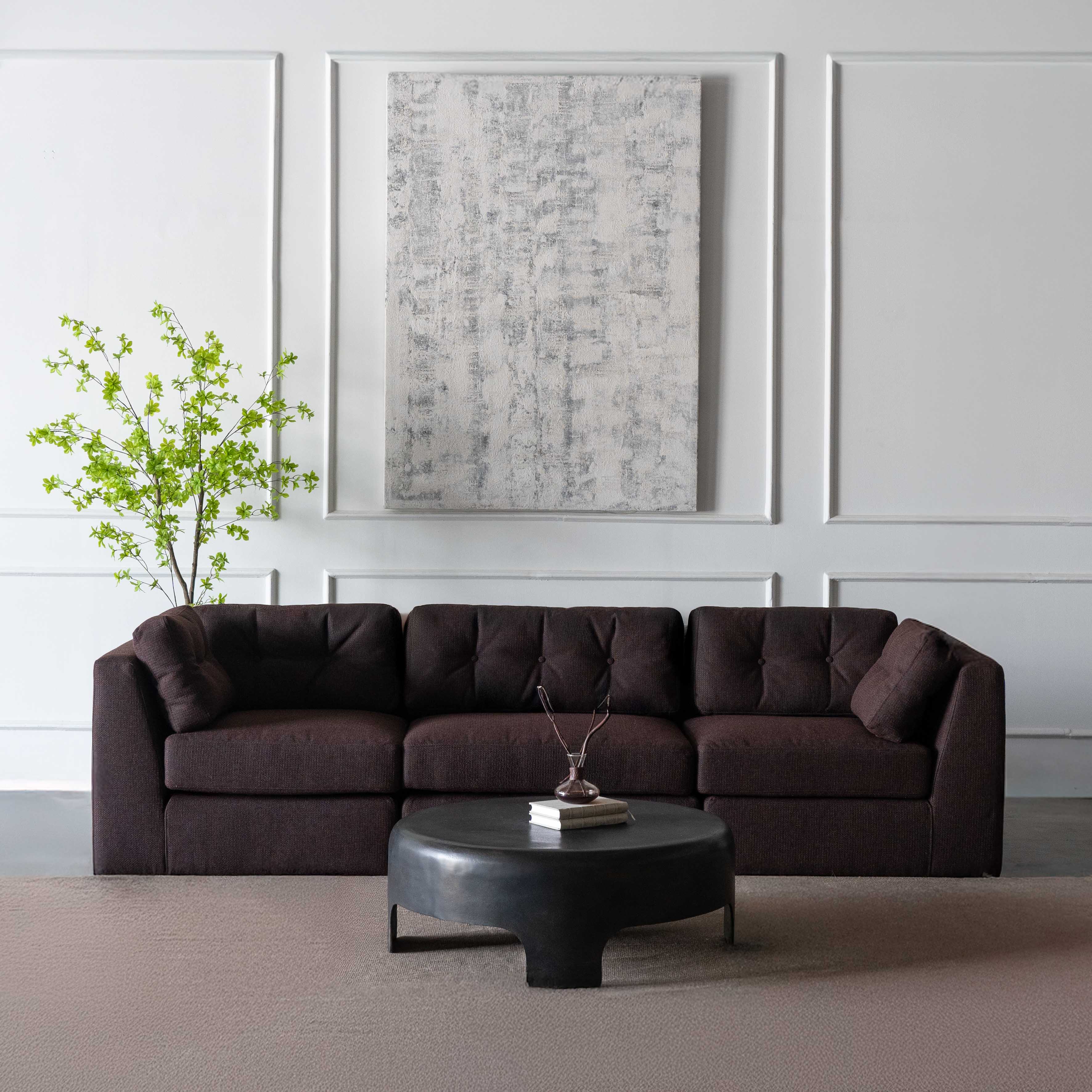 Calista Brown 3 Seater Sofa
