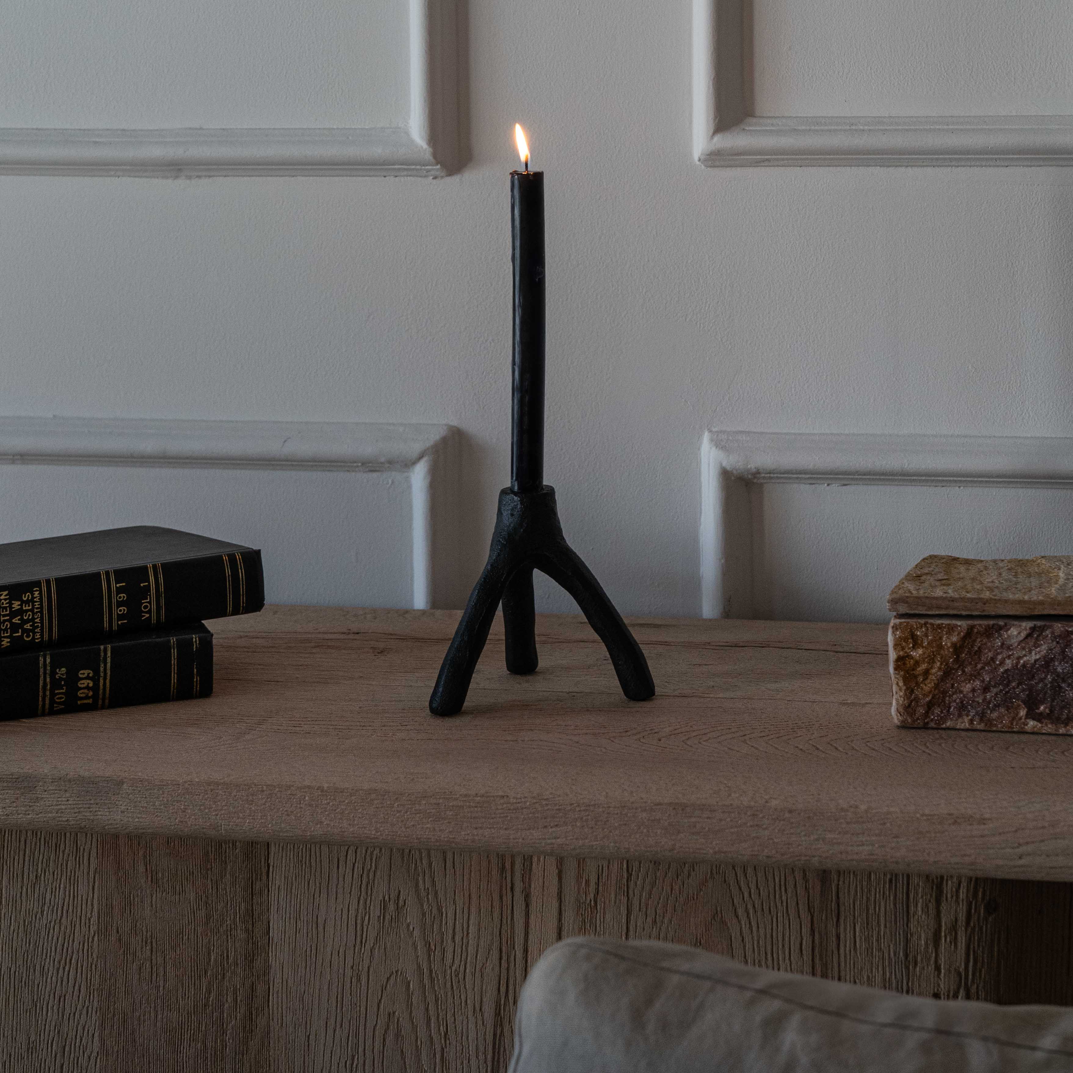 Cast Iron Triangle Candle Holder