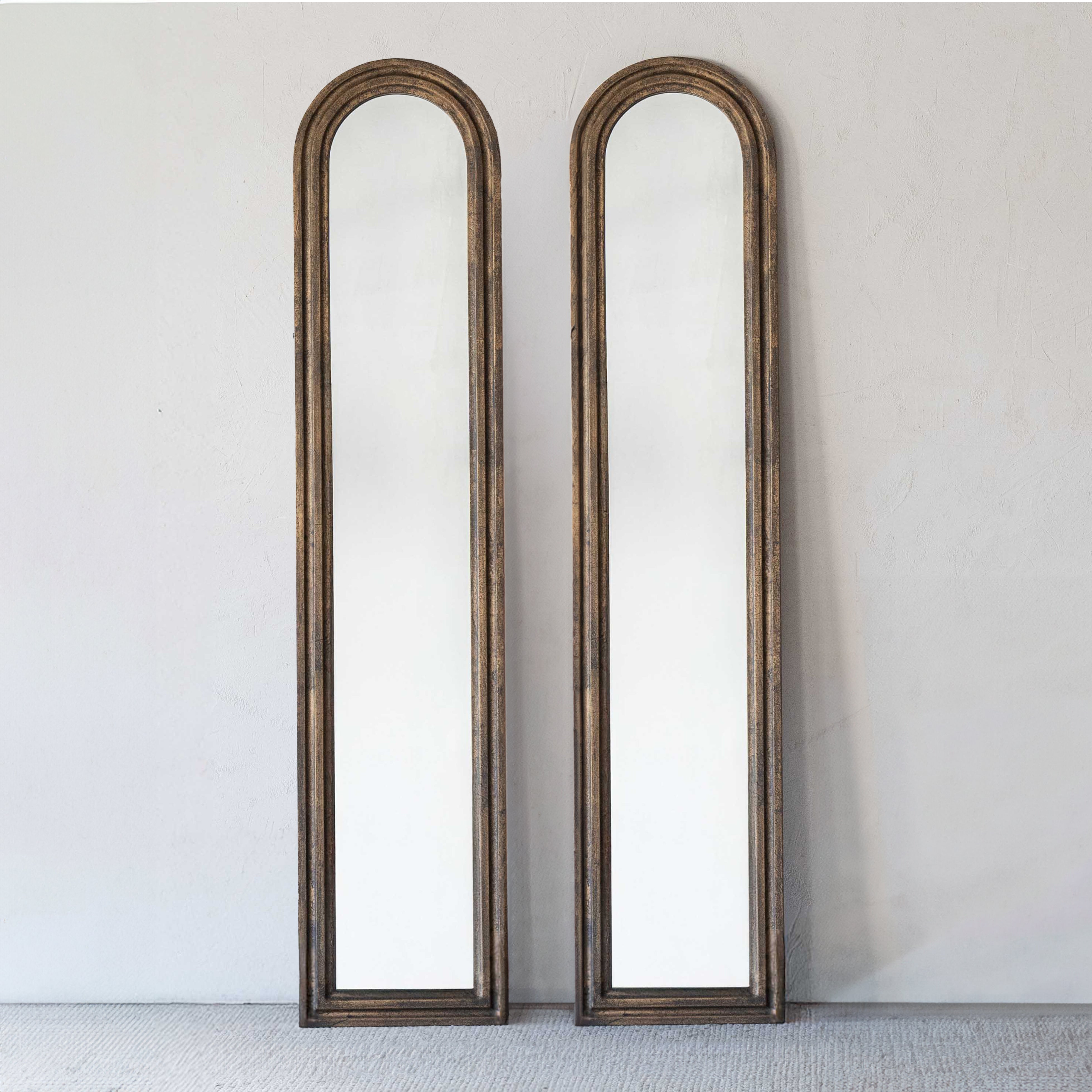 Cedar Solid Wood Arch Full Length Floor Mirror - CW-12479
