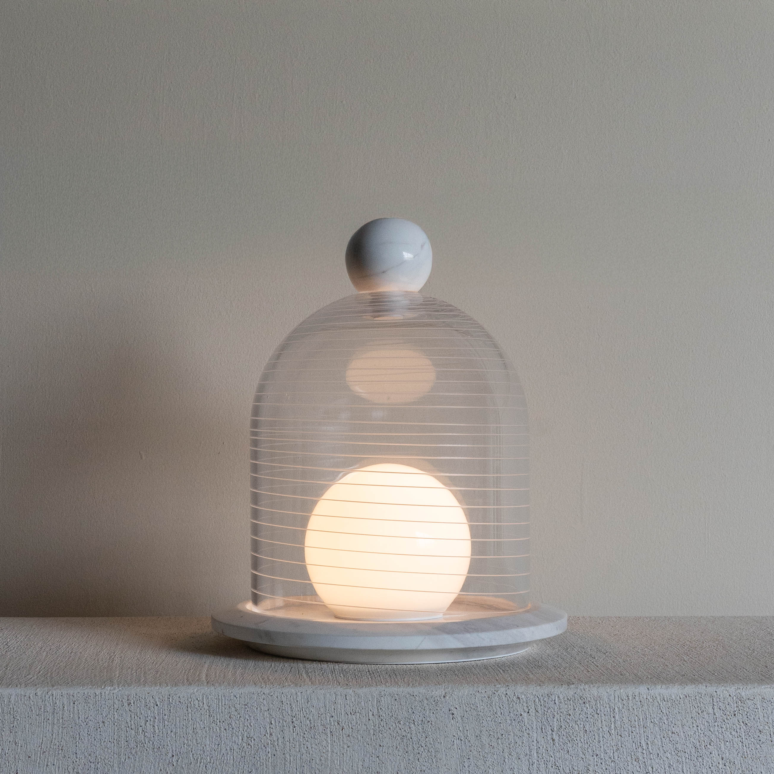 Celia Marble & Glass Onyx Modern Table Lamp