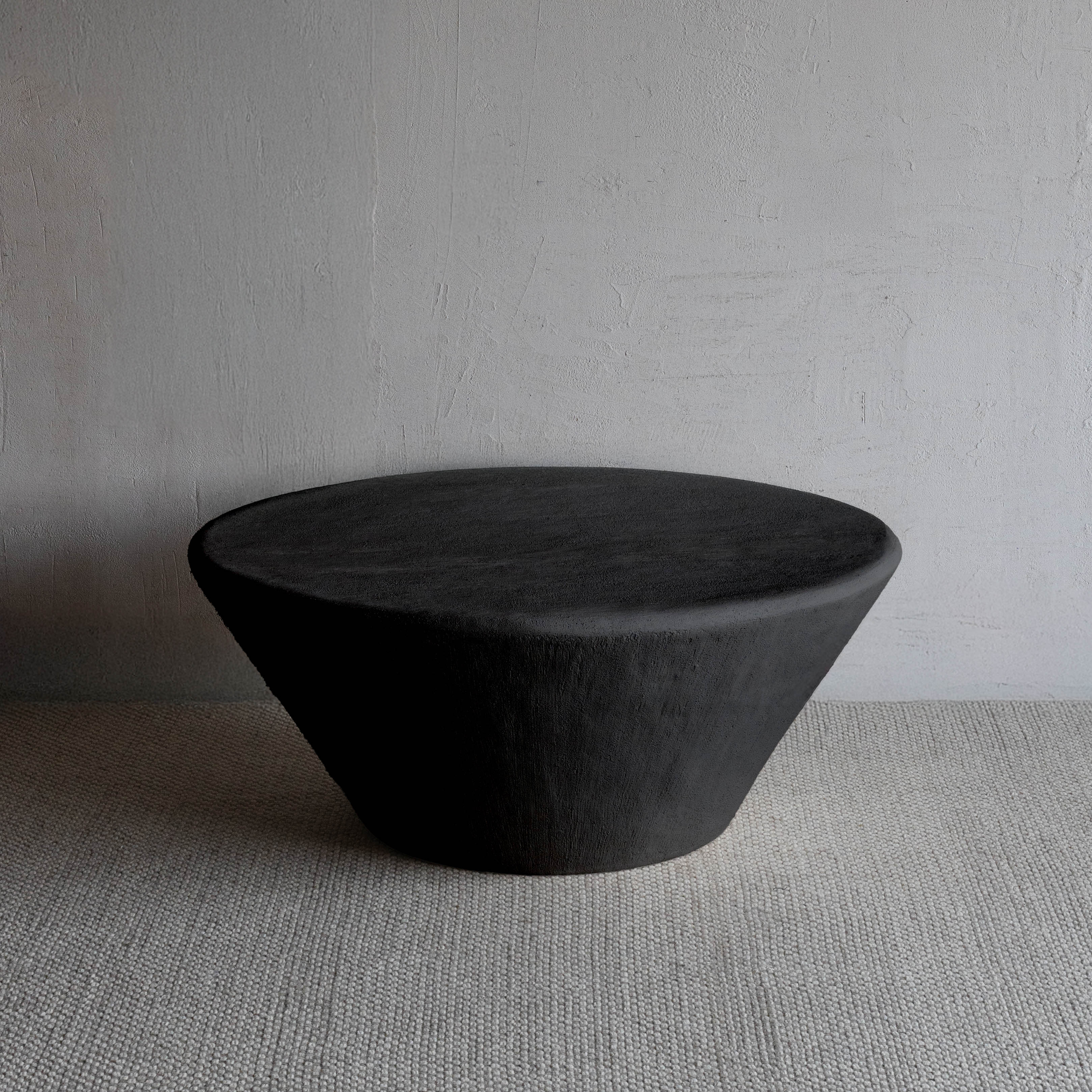 Cemora Round Modern Coffee Table - Black