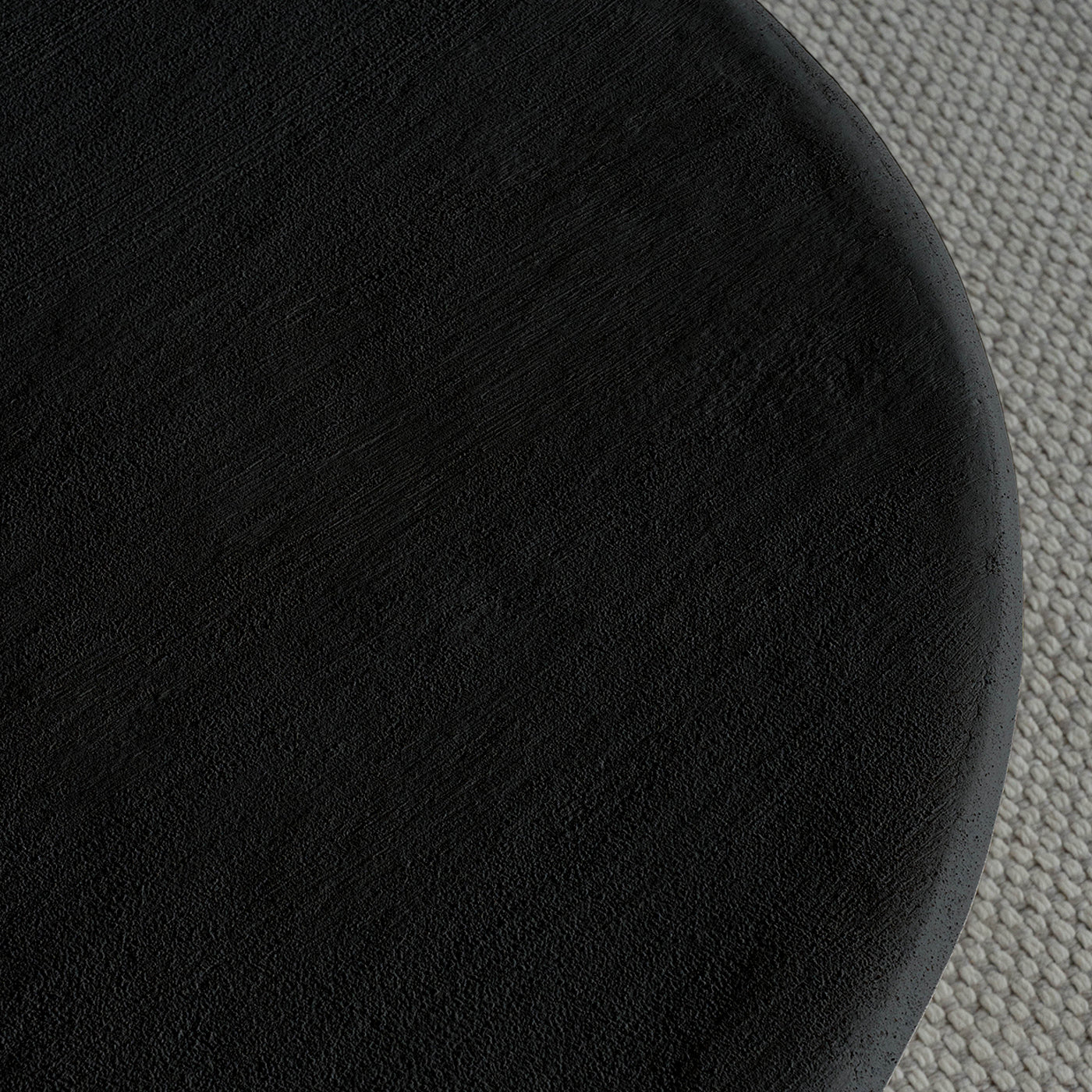 Cemora Round Modern Coffee Table - Black