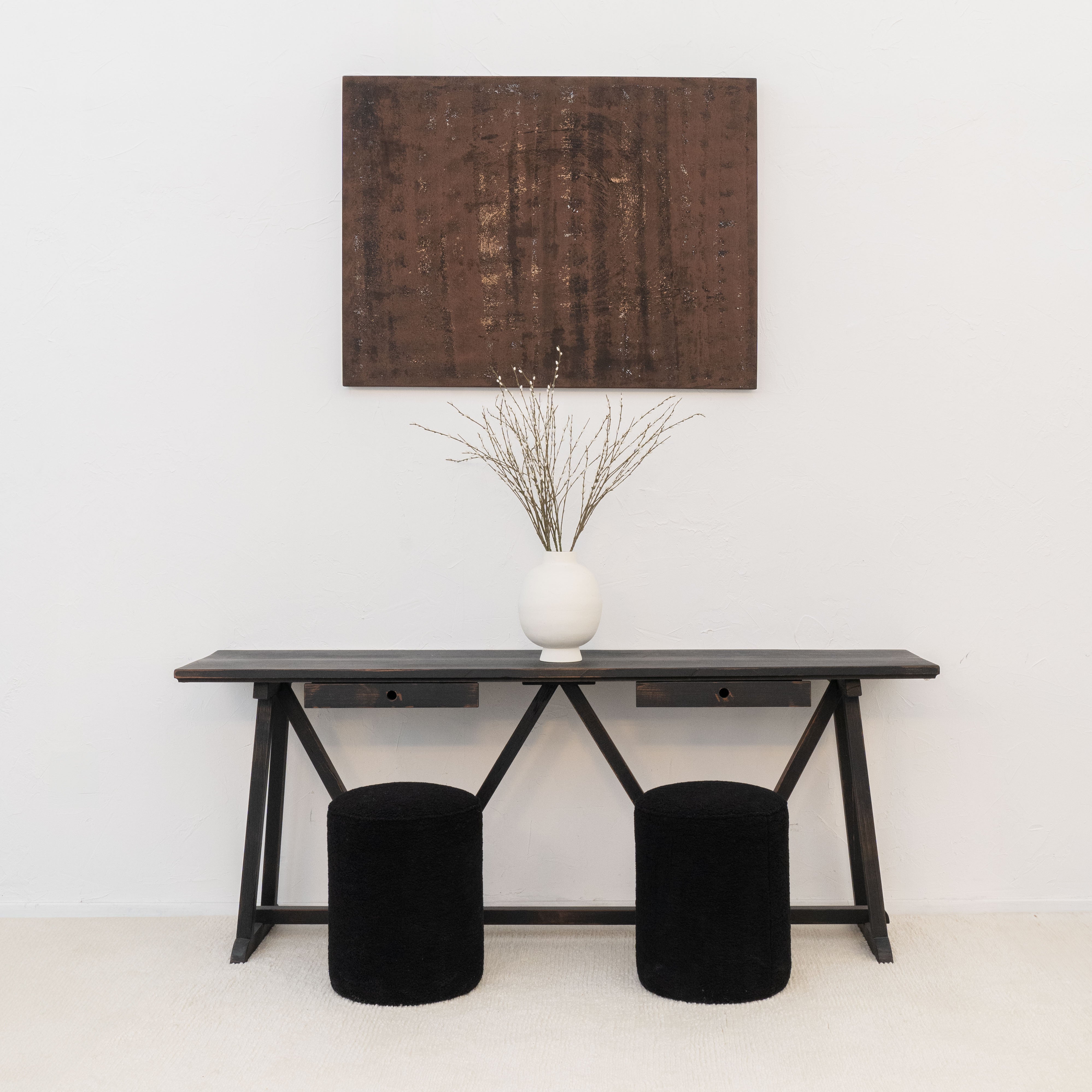Charcoal Console  - WS Living - UAE - Consoles Wood and steel Furnitures - Dubai