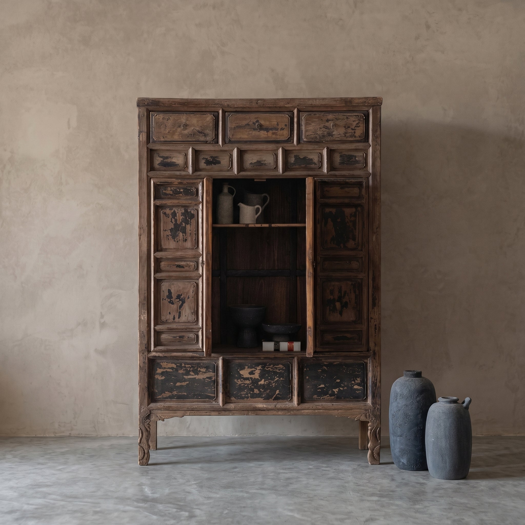 Tesoro Real Antique Multi-Door Vintage Style Cabinet - BIG