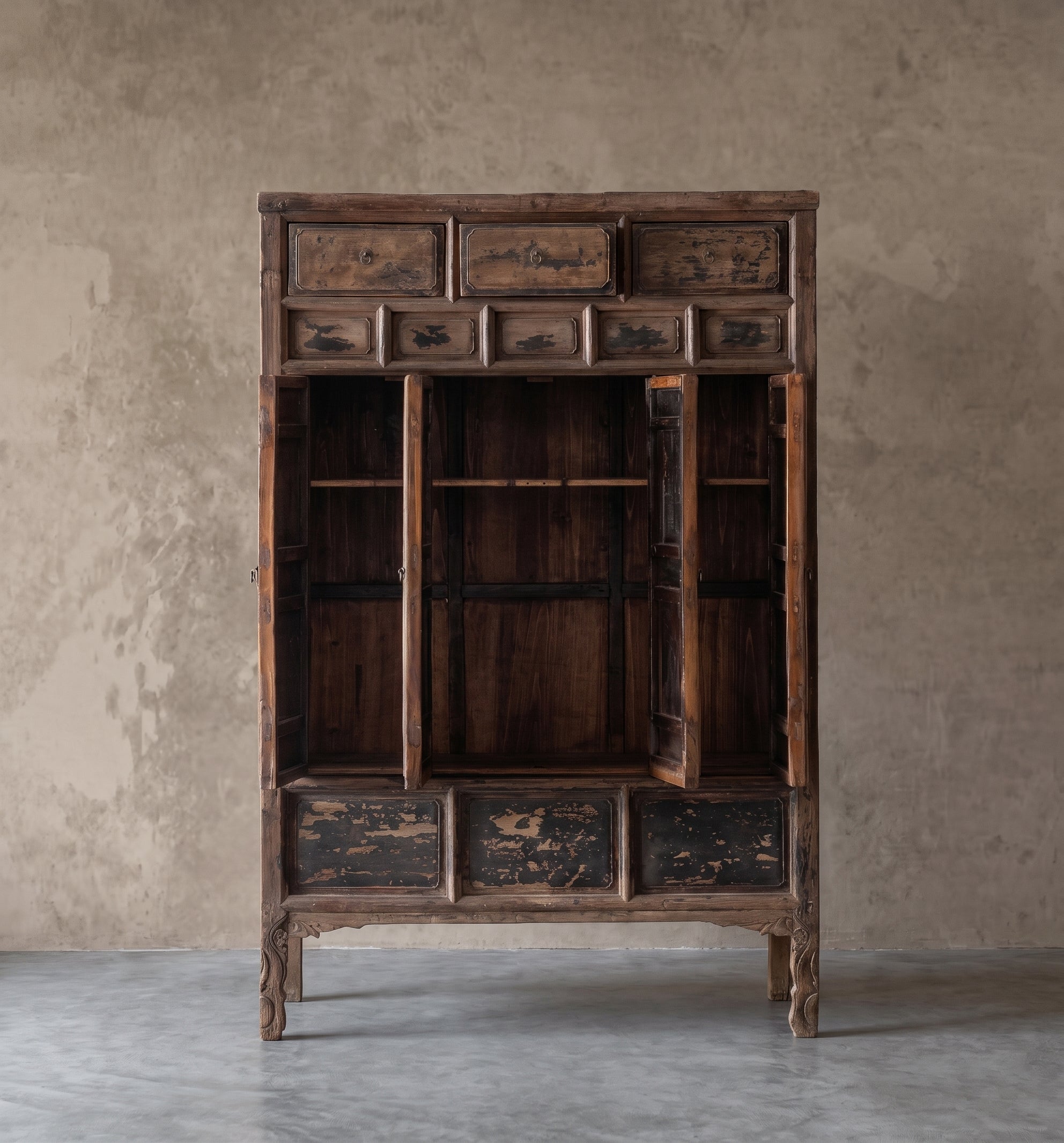 Tesoro Real Antique Multi-Door Vintage Style Cabinet - BIG