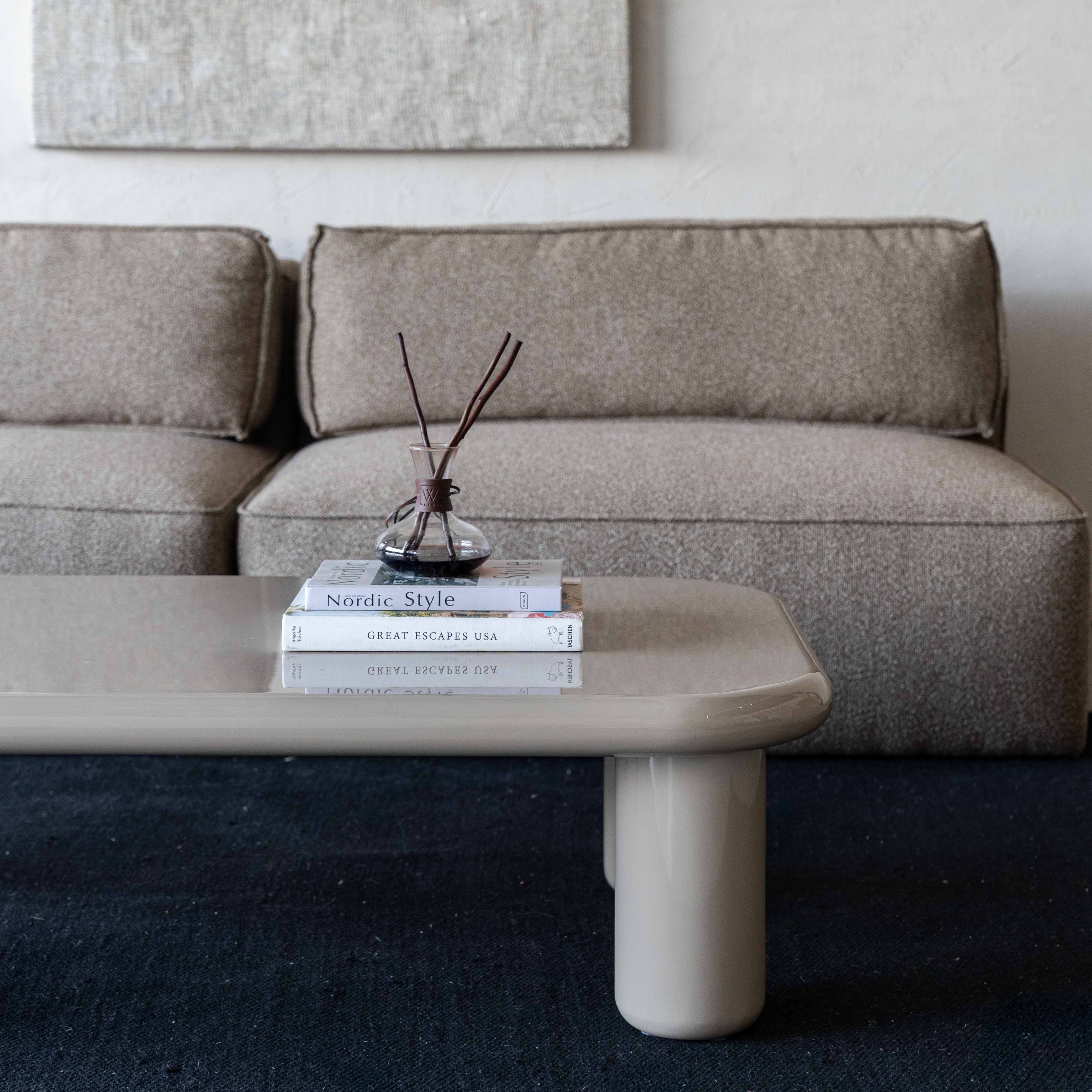 Athena Beige Modern Rectangle Coffee Table - 988A1.4 - BC78