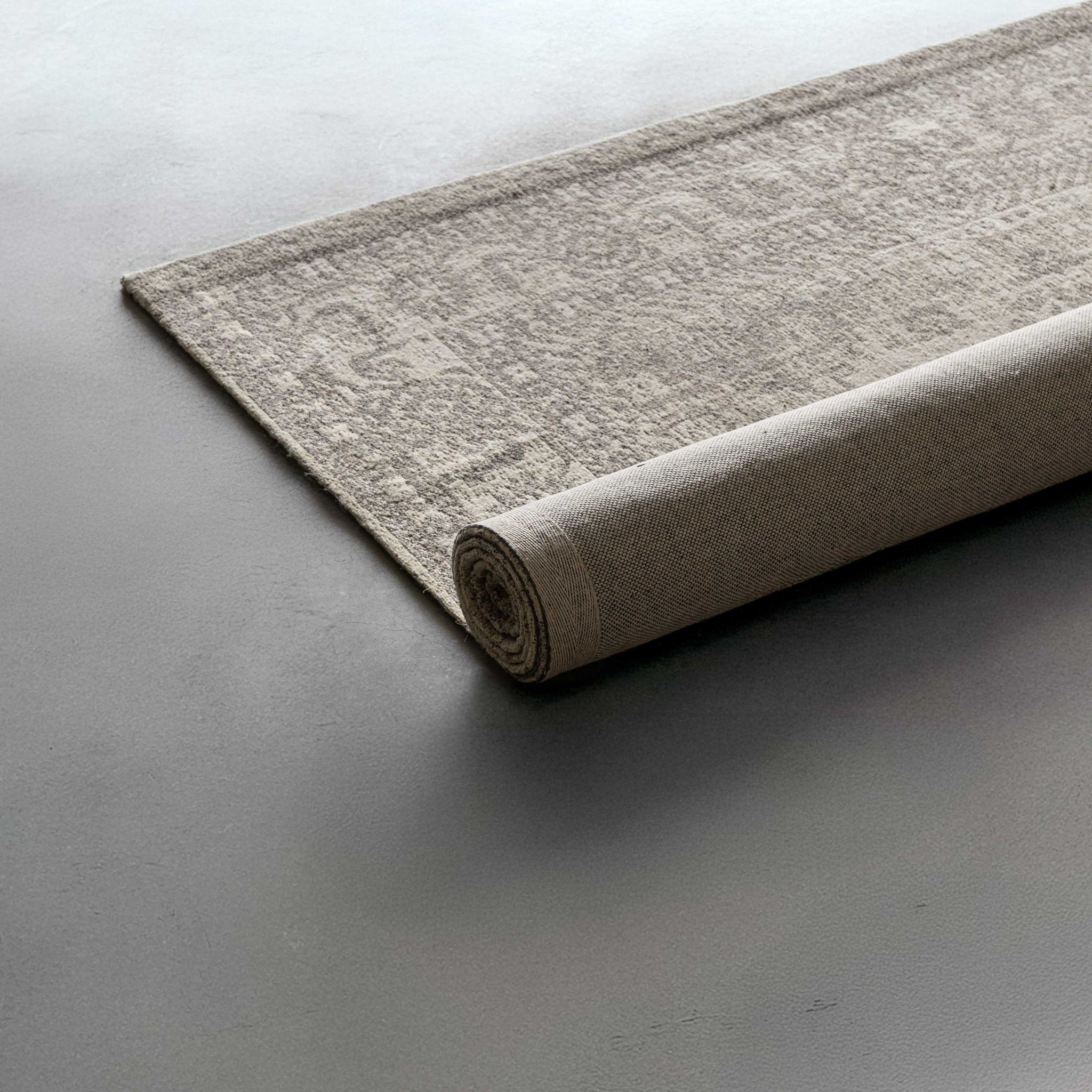 Buy Cuba Grey Vintage Style Cotton Woven Rug | WS Living Furniture Dubai