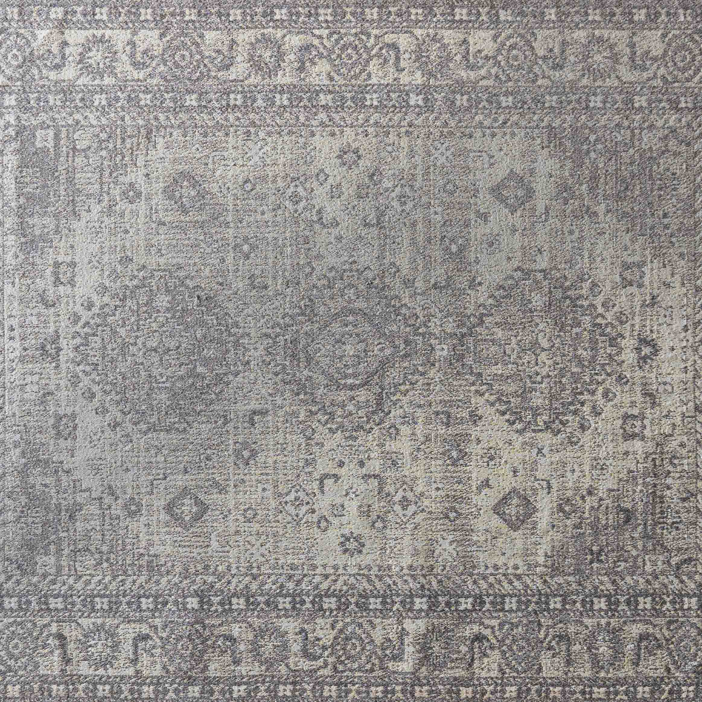 Cuba Grey Vintage Style Cotton Woven Rug