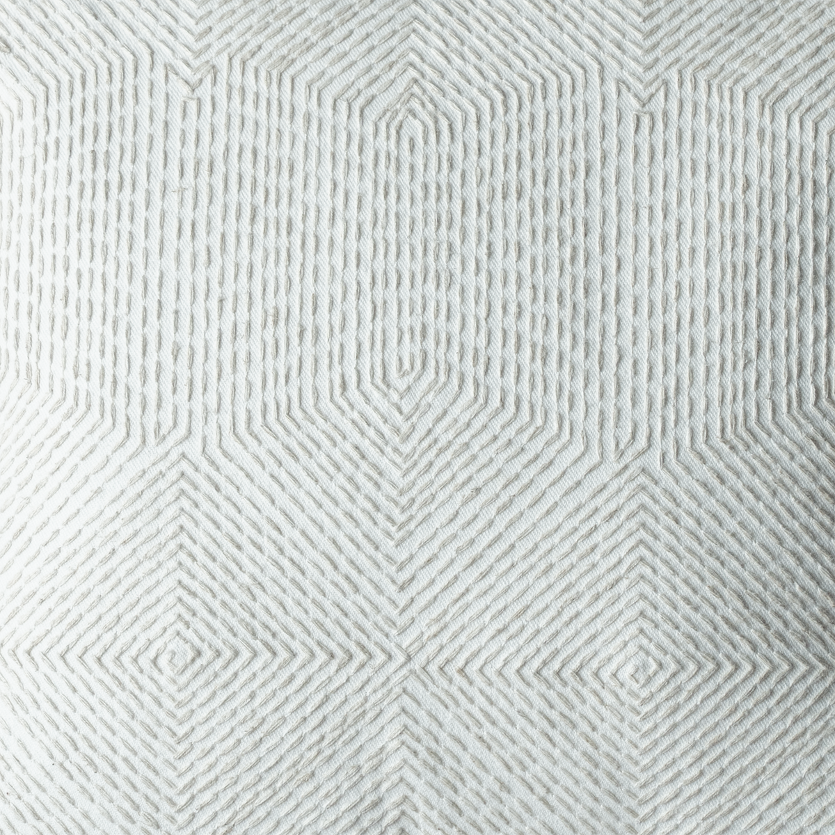 Architectural Geometric Quilted Cushion Cover