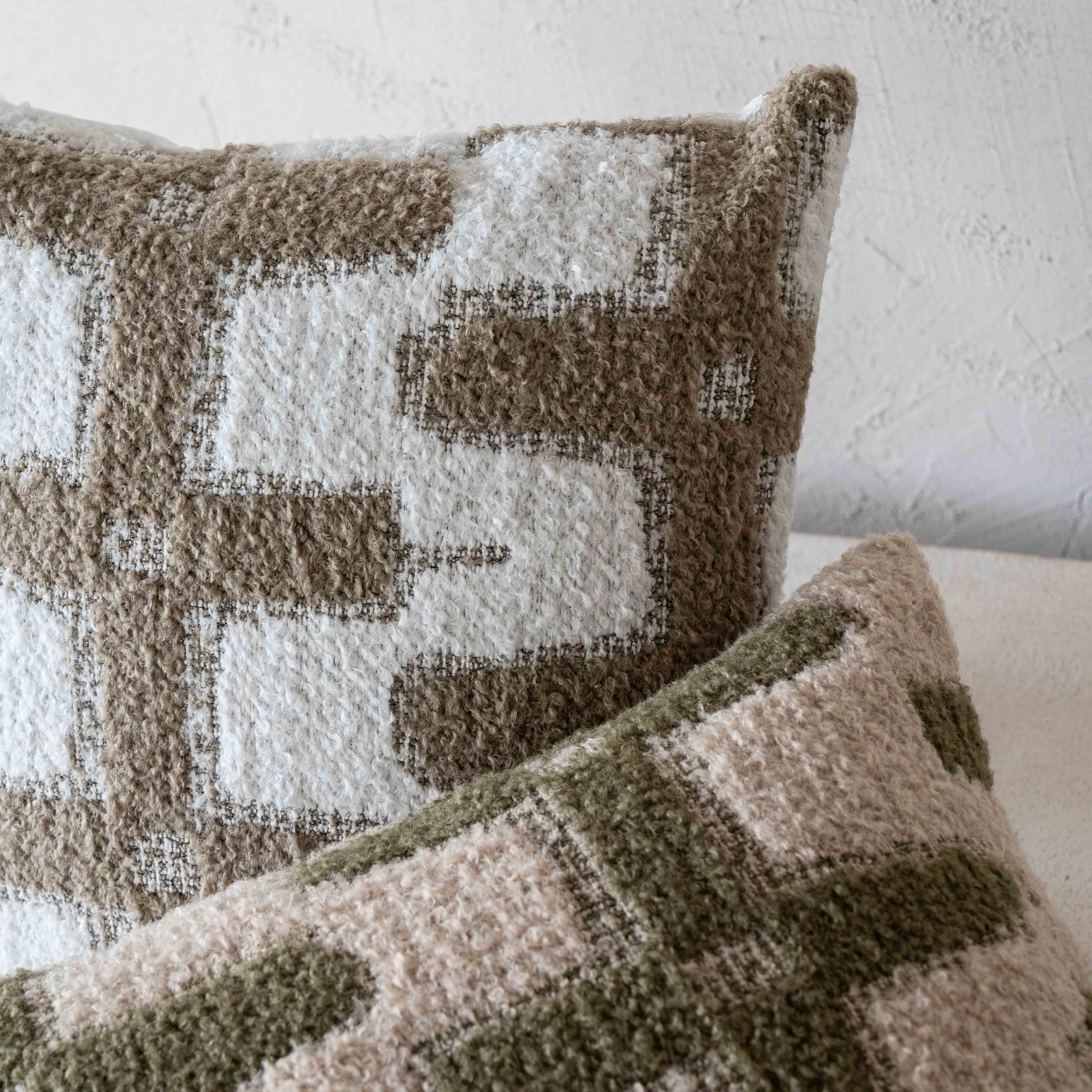 Atlas Boho Chic Cushion Cover - Brown & White