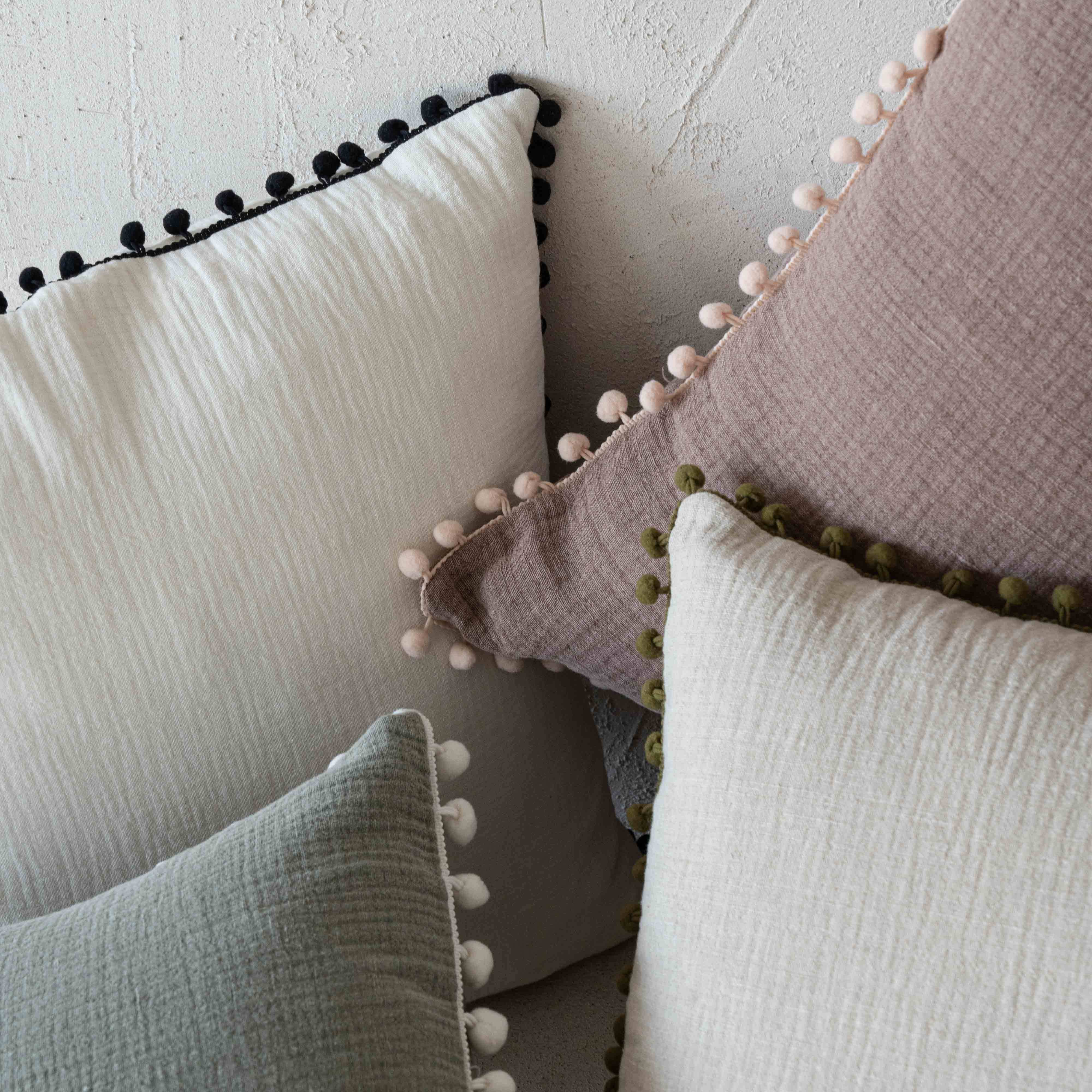 Blush Tassel Linen White Cushion Cover - Cushion Covers - WS Living Furniture Home Furniture Stores in Dubai