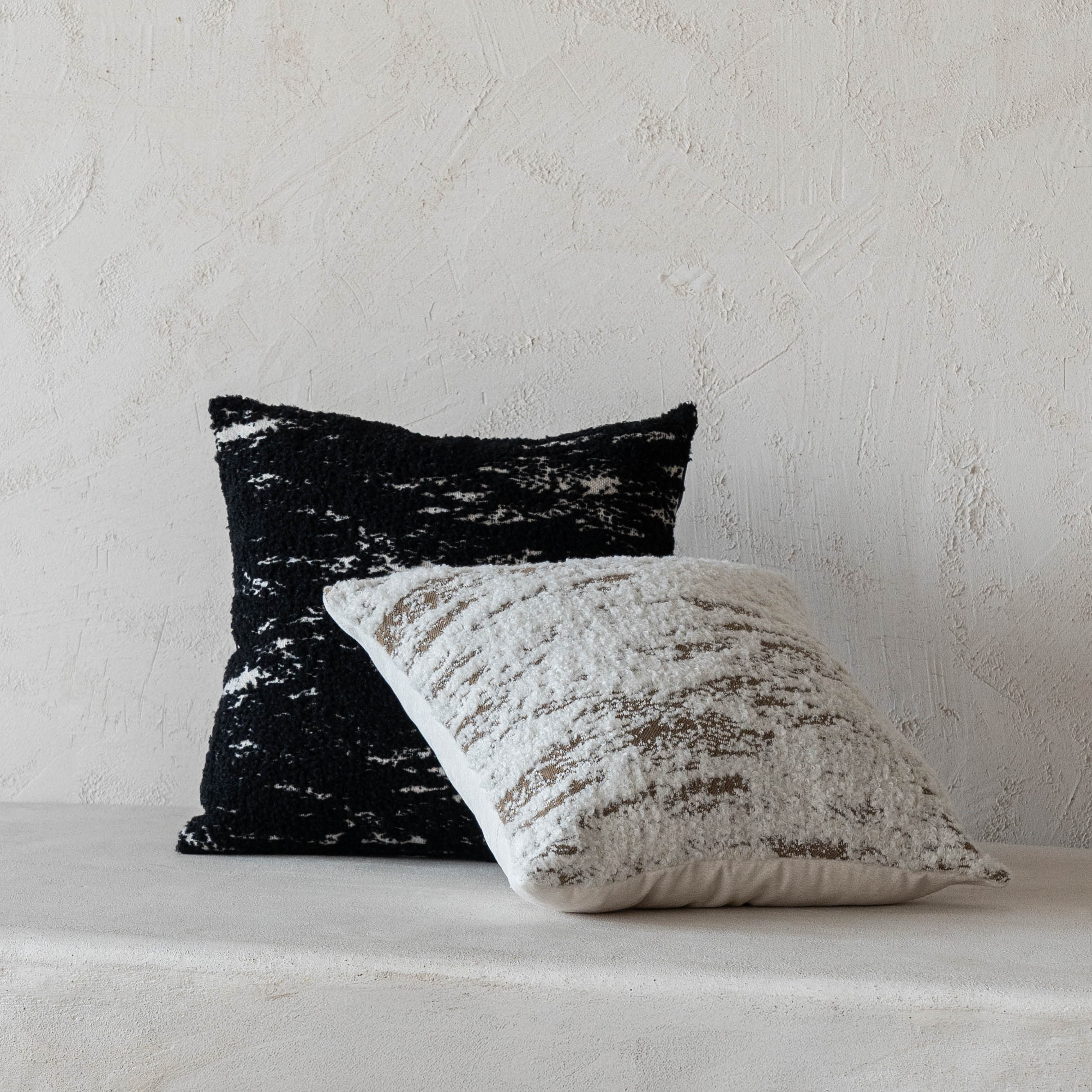 Arctic Textured Soft Black Cushion Cover