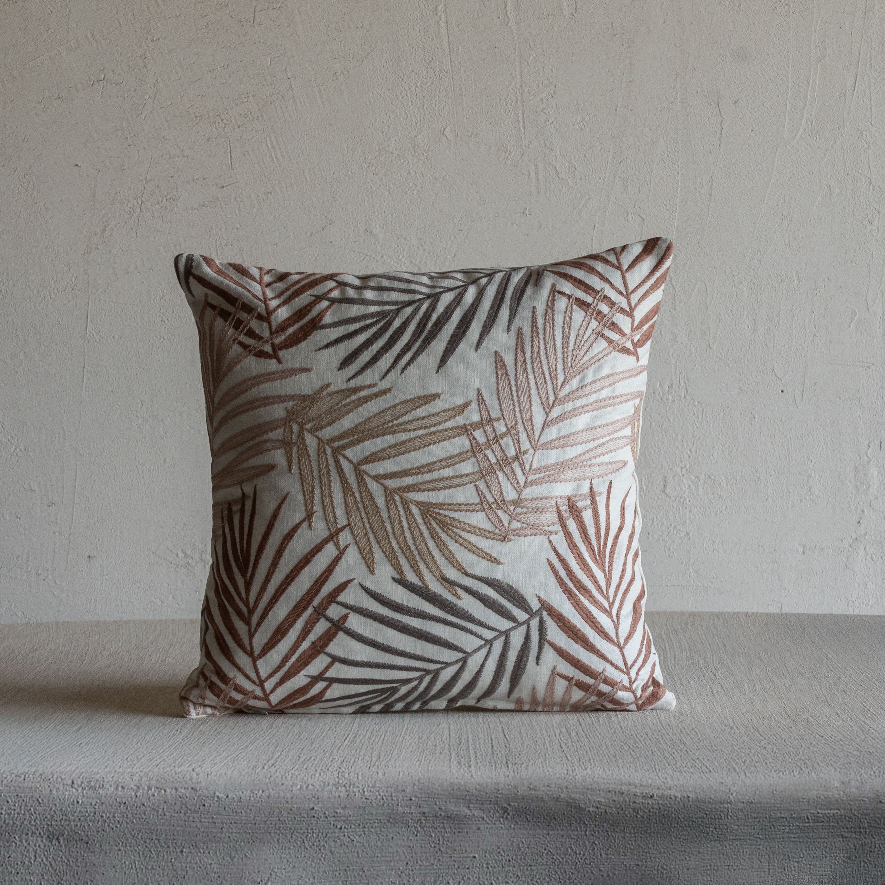 Terrana Leaf Cushion Cover - Brown