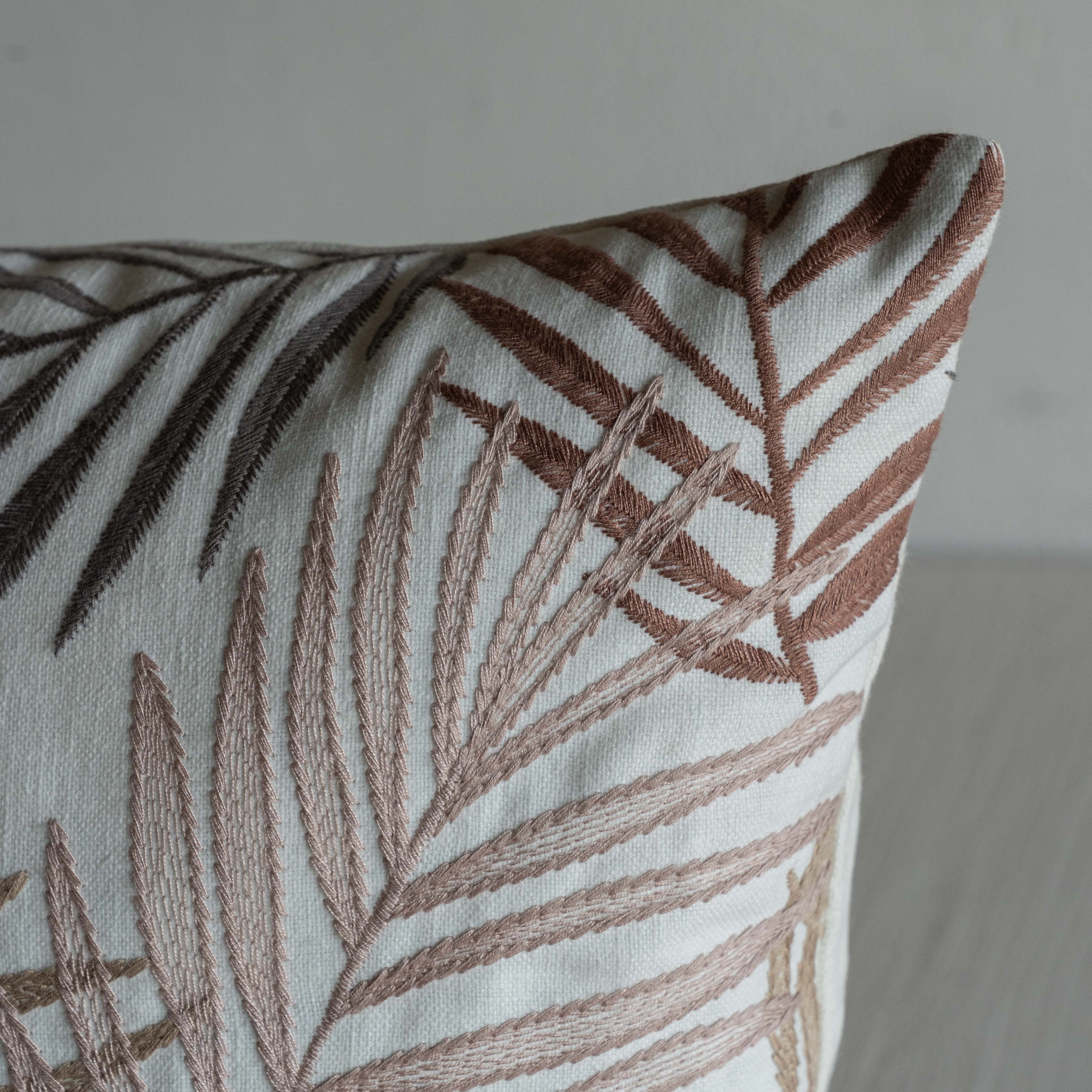 Terrana Leaf Cushion Cover - Brown