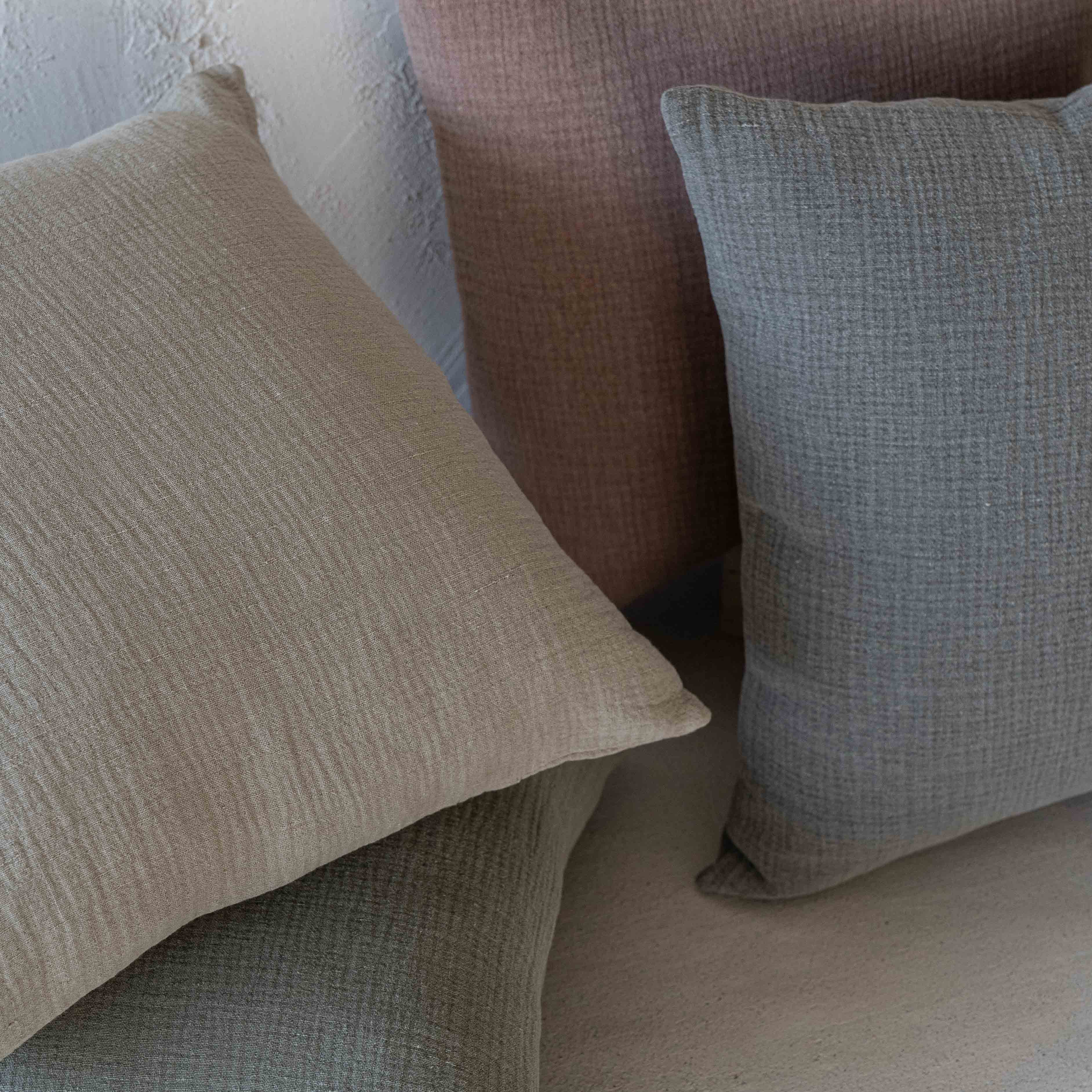 Stone Haze Linen Cushion Cover 45x45cm