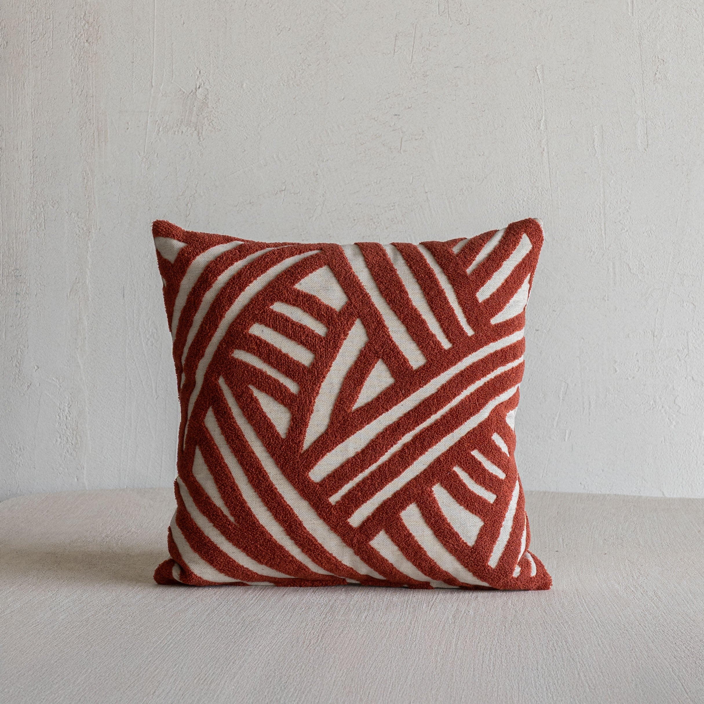 Interweave Curve Cushion Cover - Red