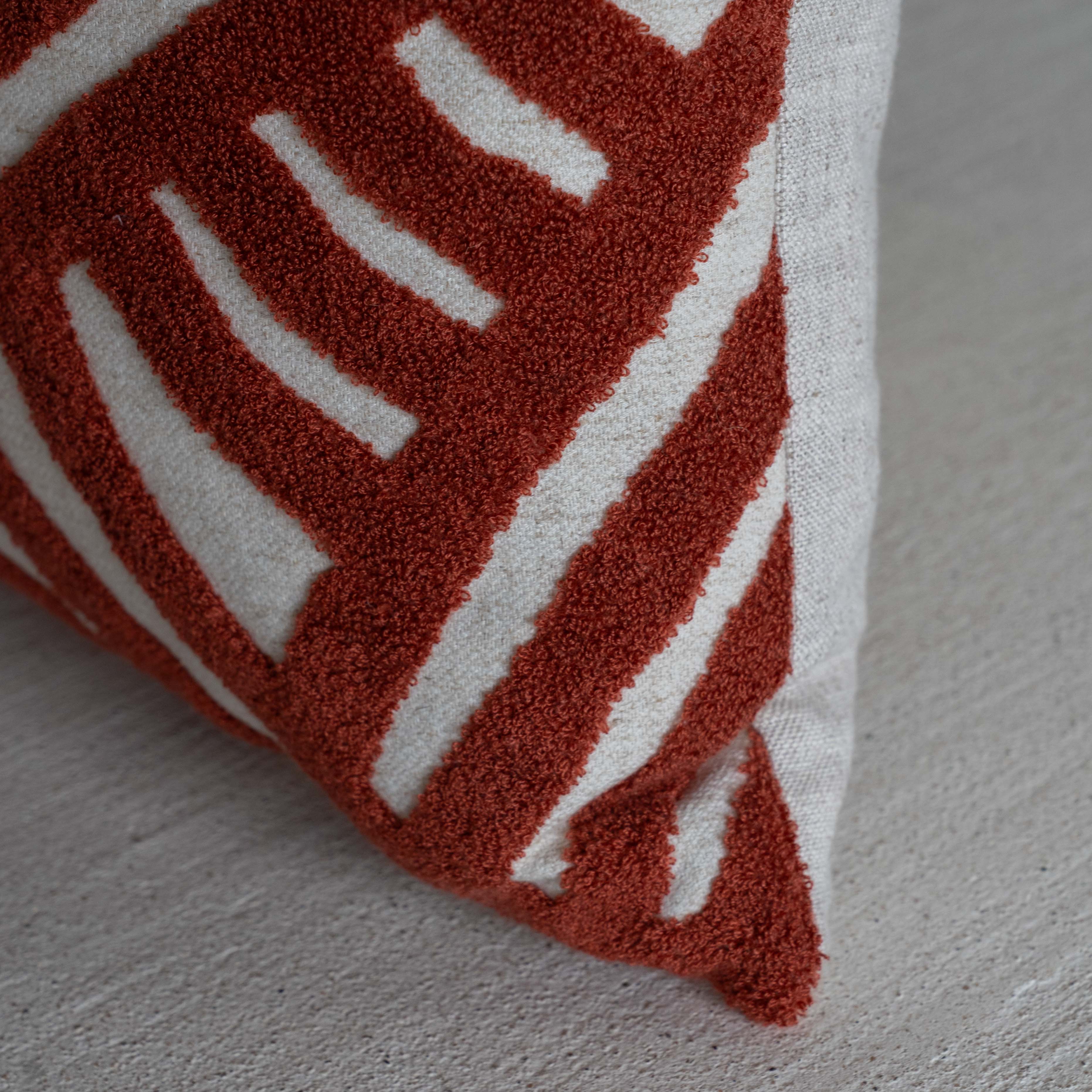 Interweave Curve Cushion Cover - Red