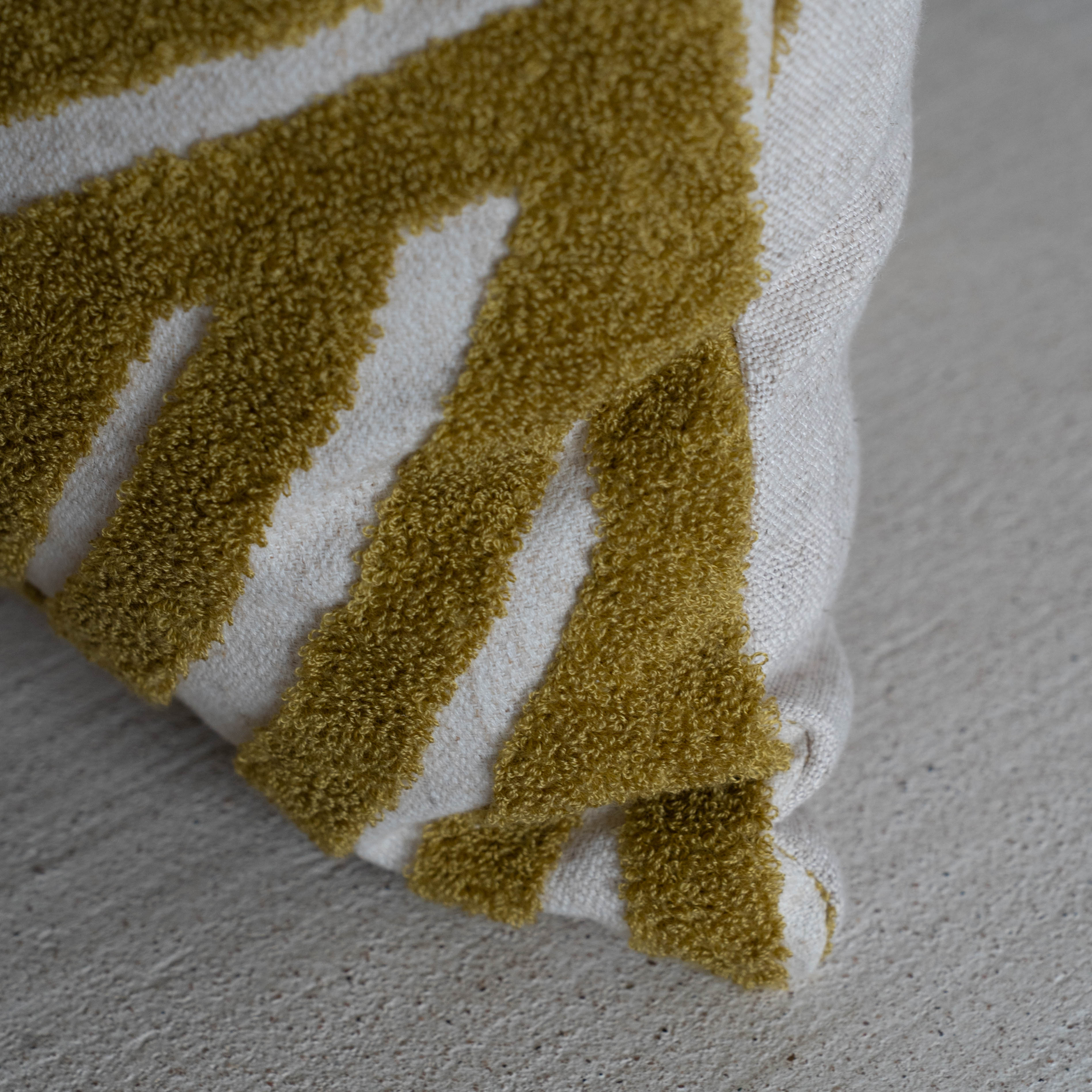 Interweave Curve Cushion Cover - Mustard