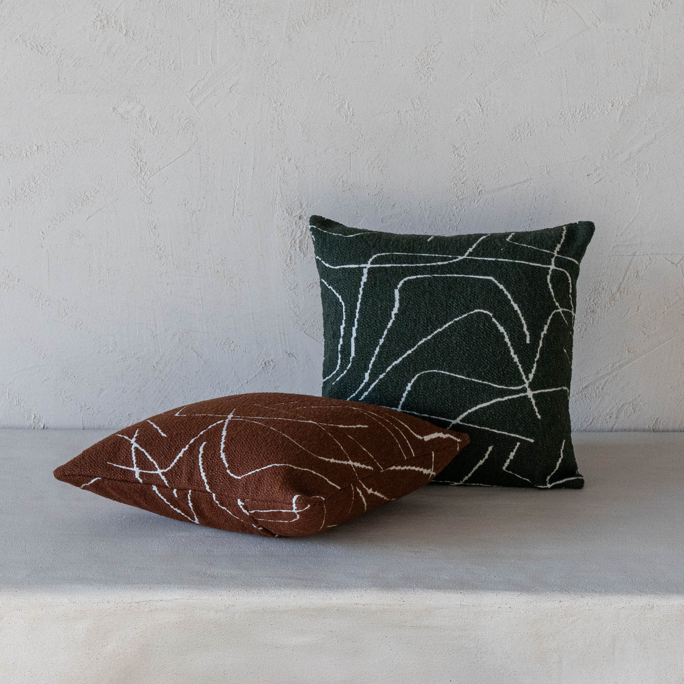 Earthy Haven Brown Bouclé Cushion Cover 45x45cm