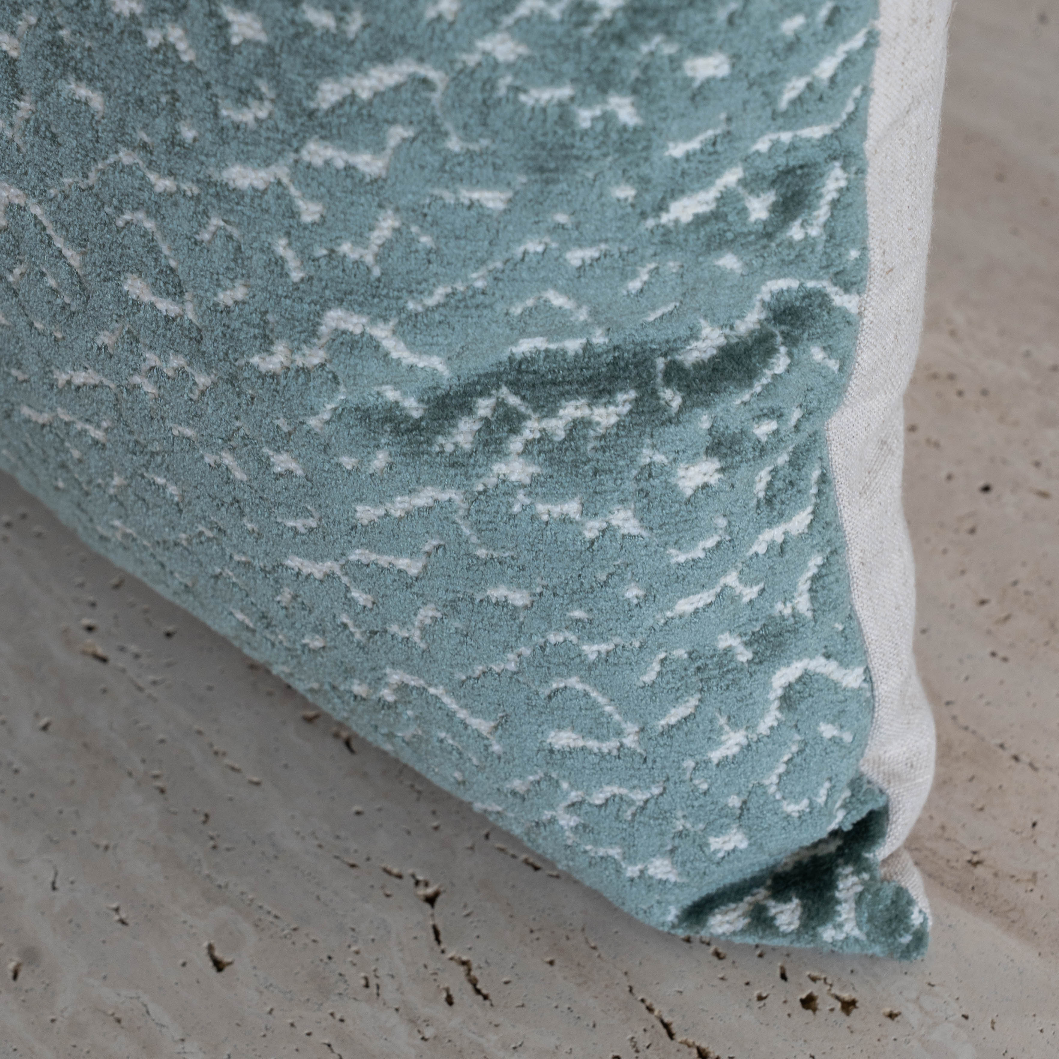 Nami Cut Velvet Cushion Cover - Sage