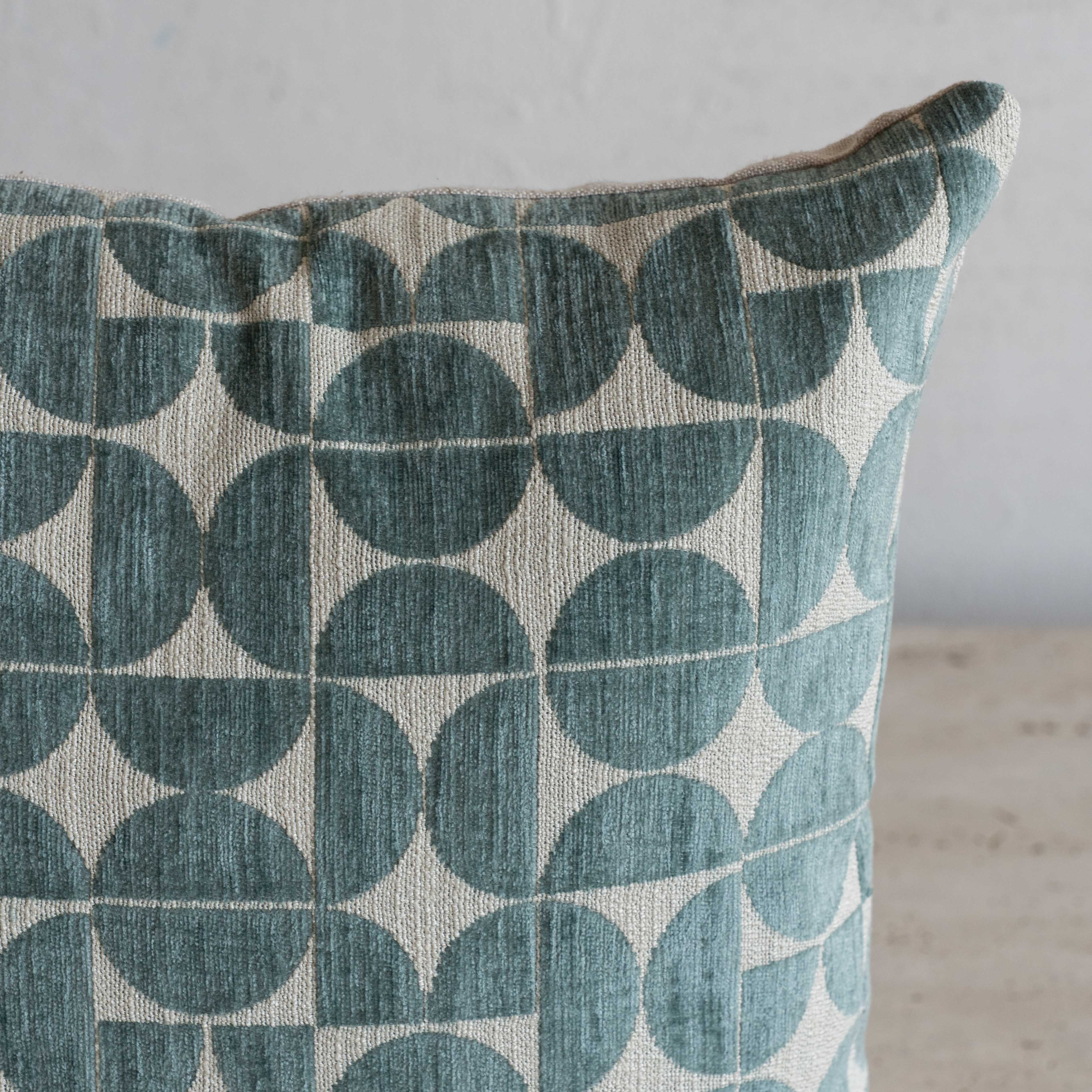 Arcadia Geo Print Cushion Cover - SKY BLUE