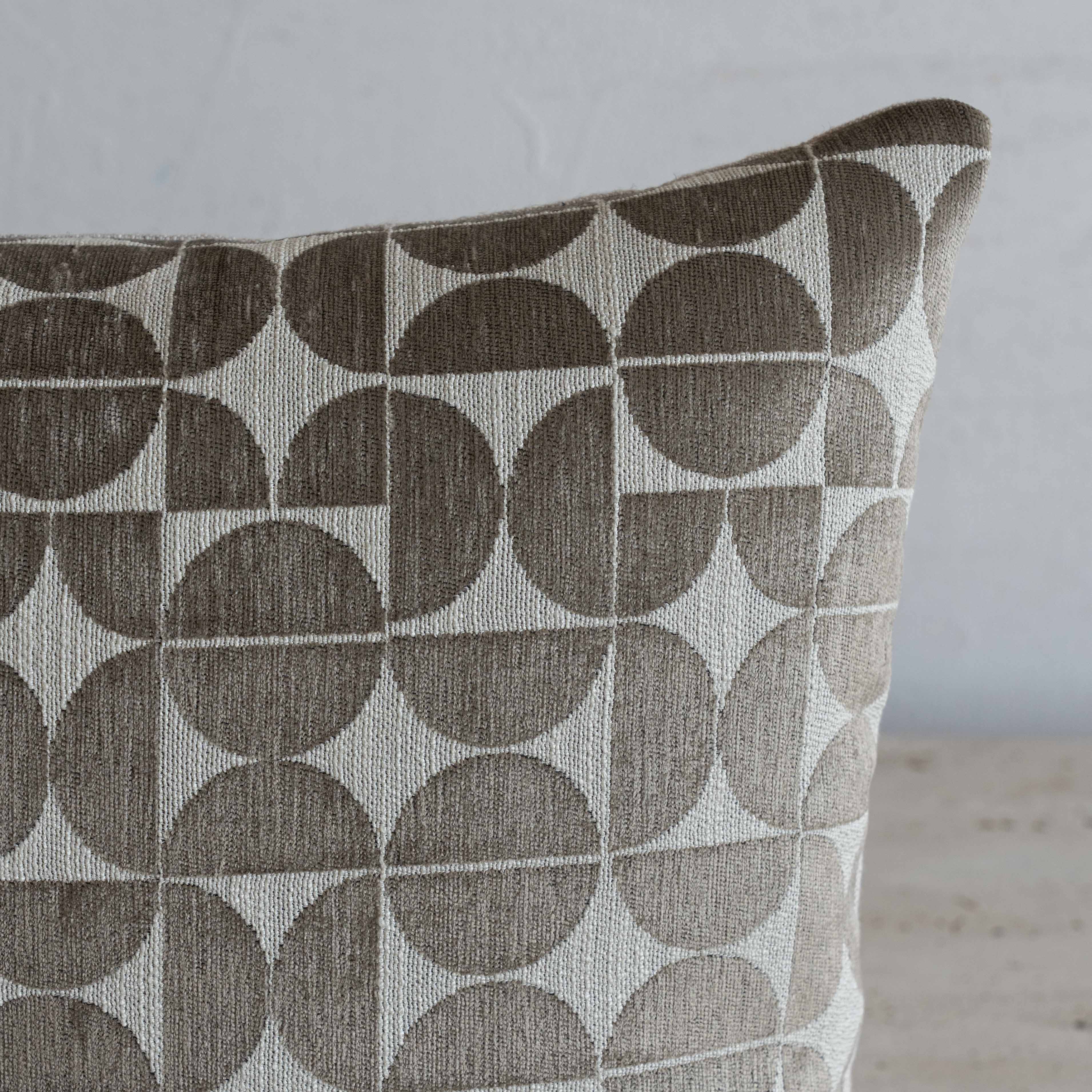 Arcadia Geo Print Cushion Cover - GREY
