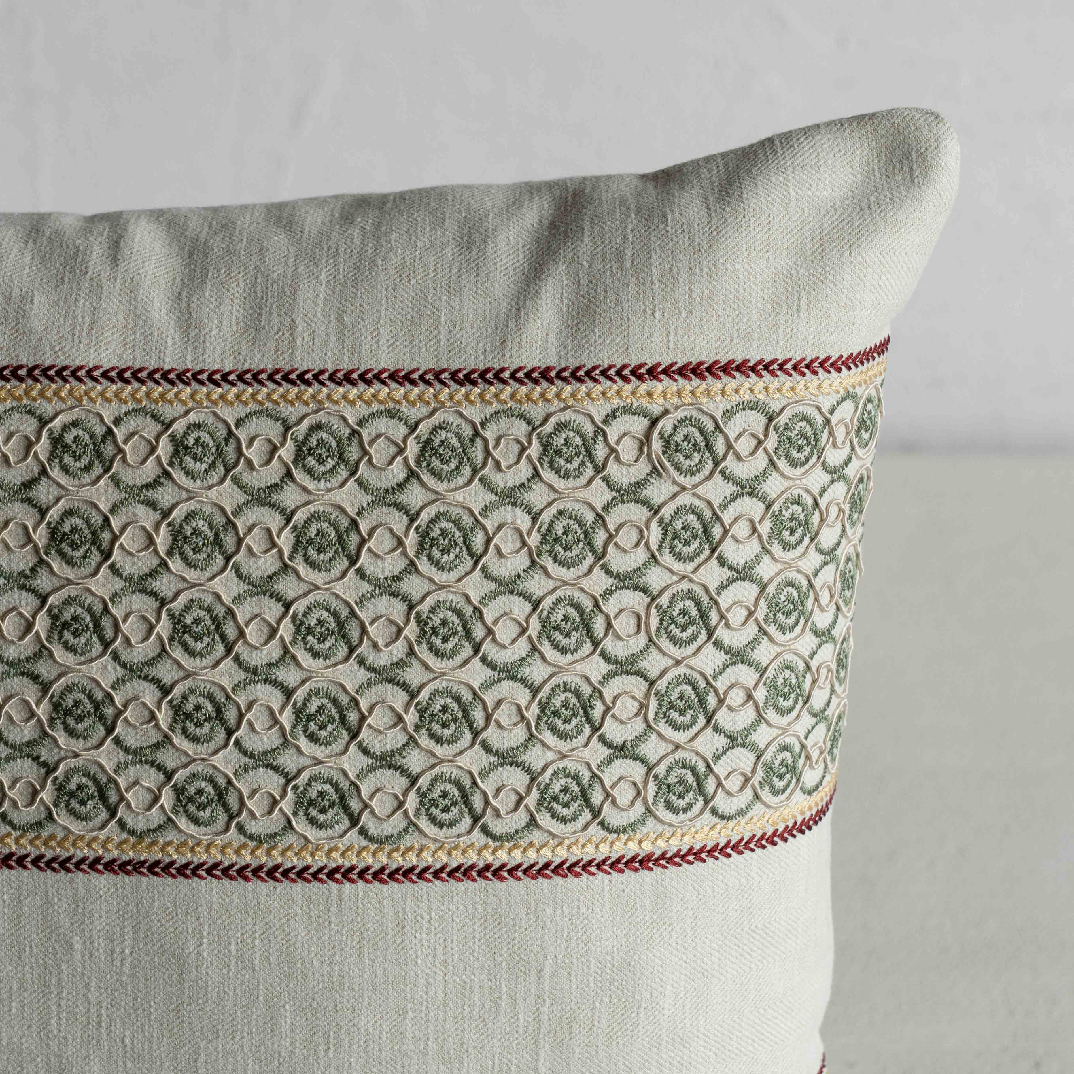 Quiet Medinas – Olive Green Cushion Cover