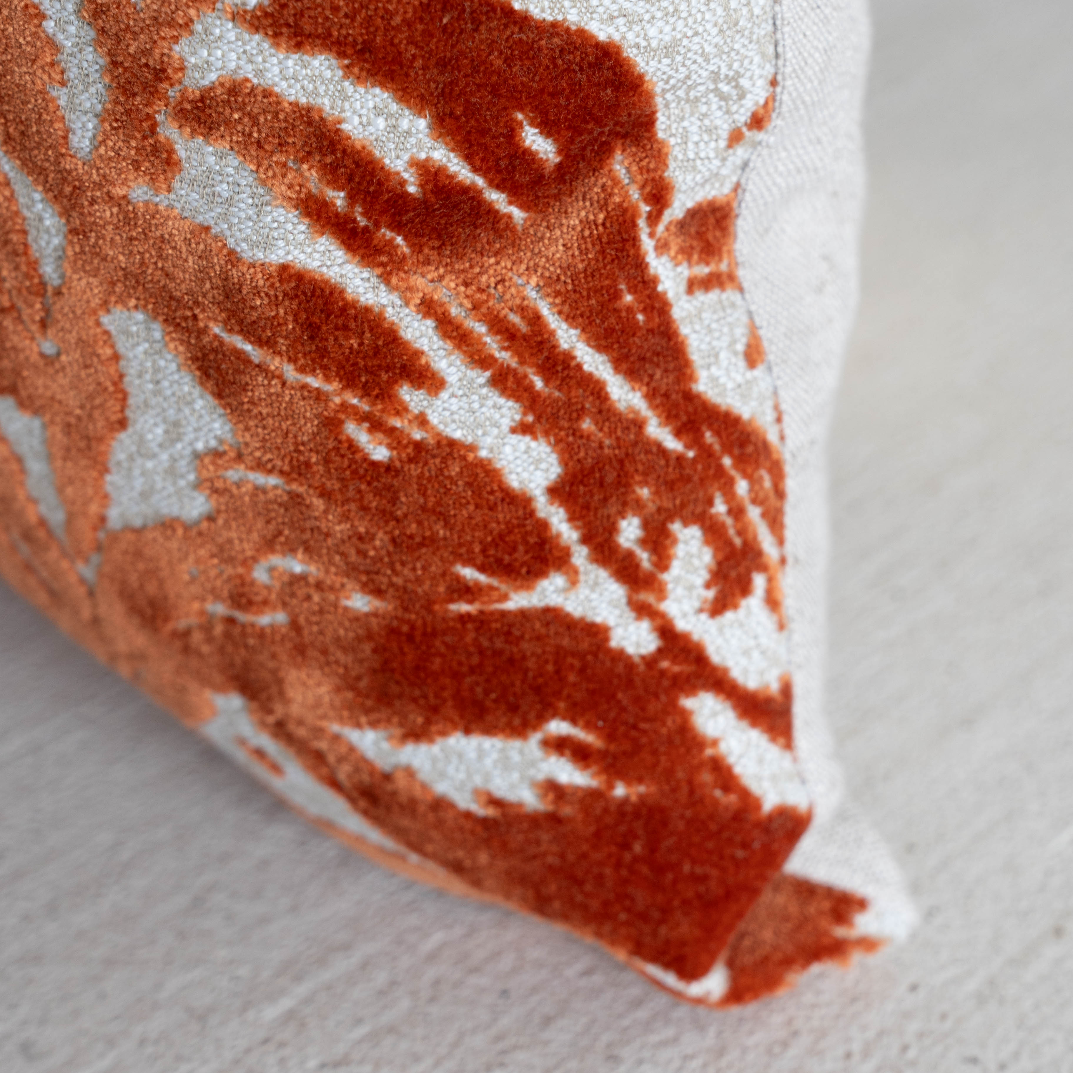 Soft Foliage Cushion Cover - ORANGE