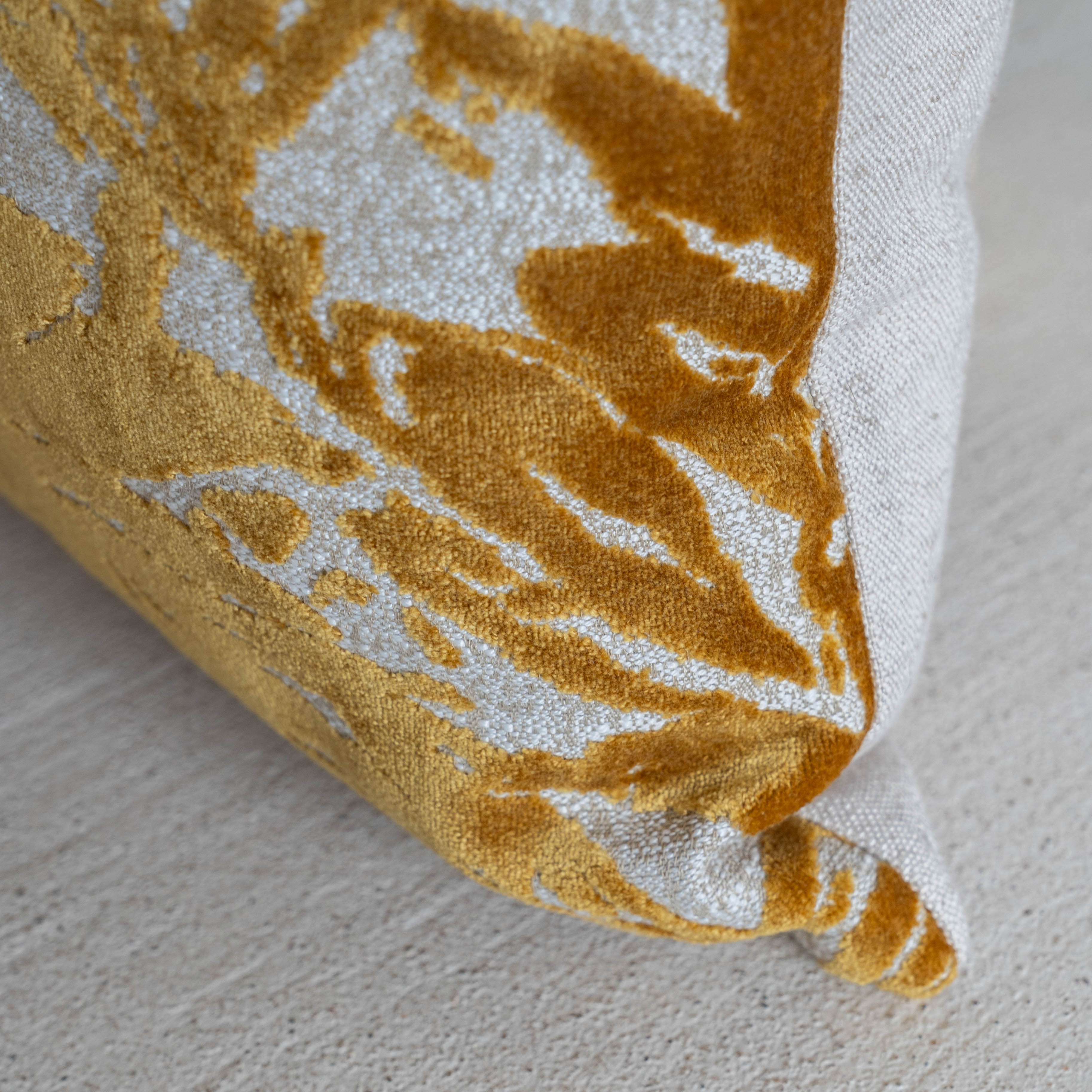 Soft Foliage Cushion Cover - GOLD AMBER