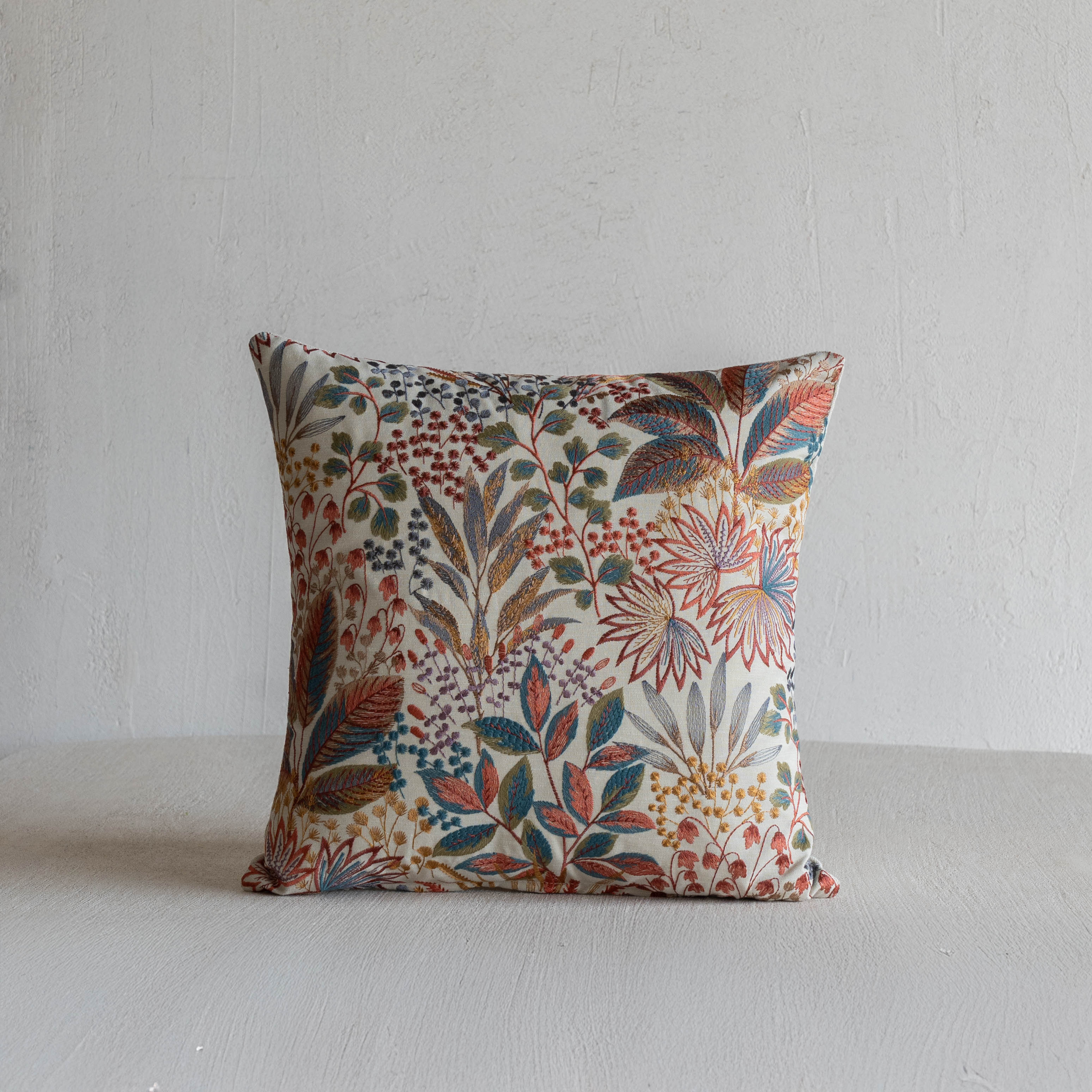 Forest Embroidery Cushion Cover