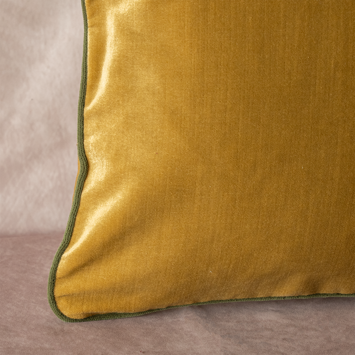 Golden Ochre Velvet Cushion Cover