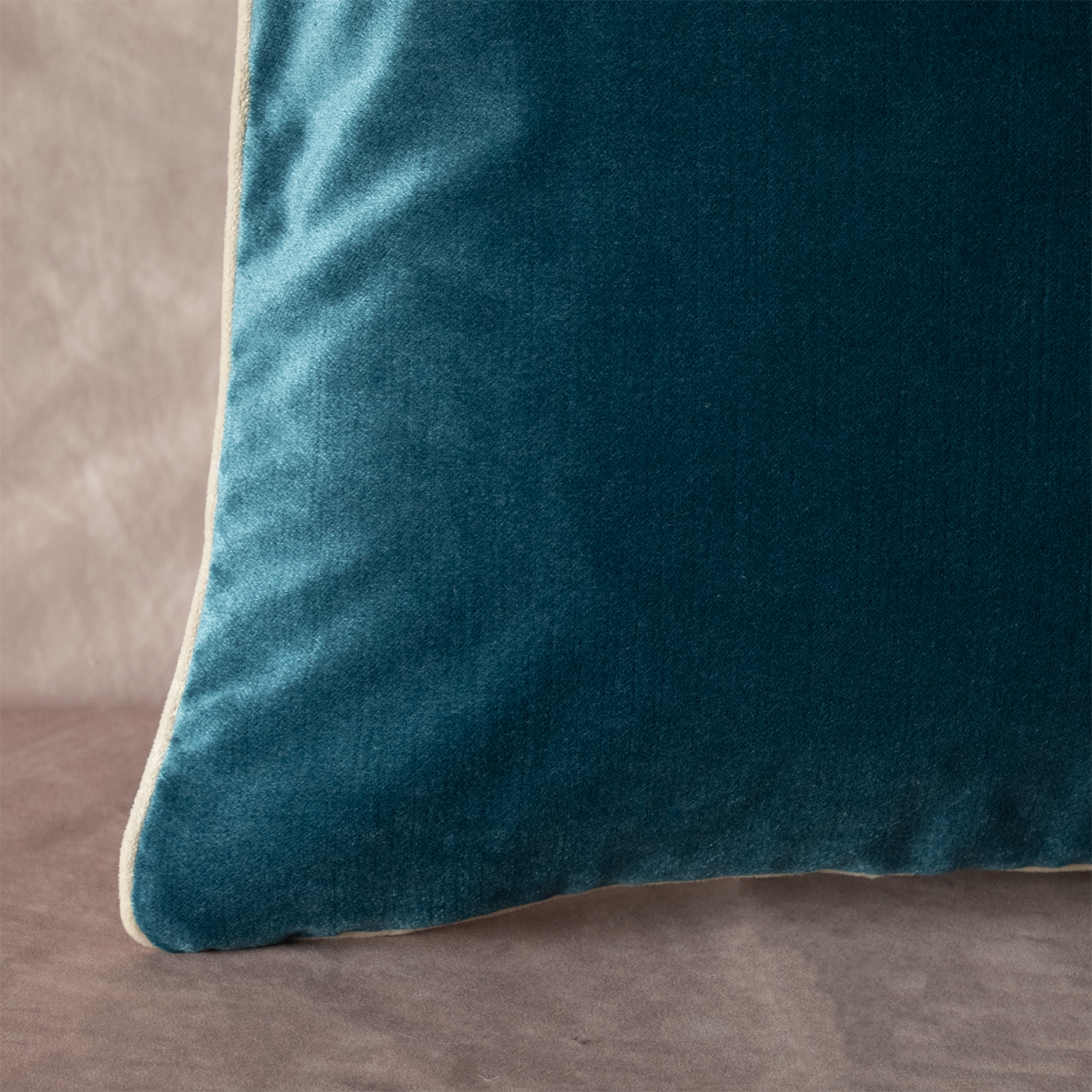 Petrol Blue Velvet Cushion Cover