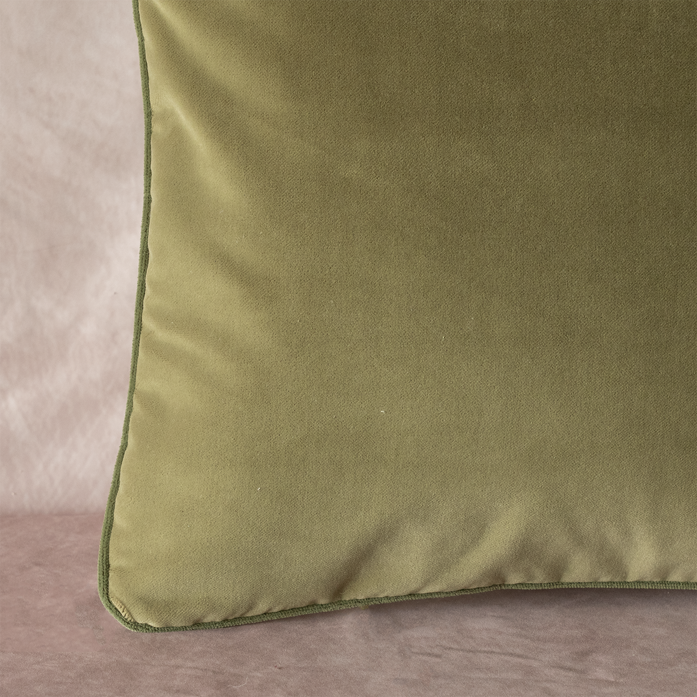 Olive Green Velvet Cushion Cover