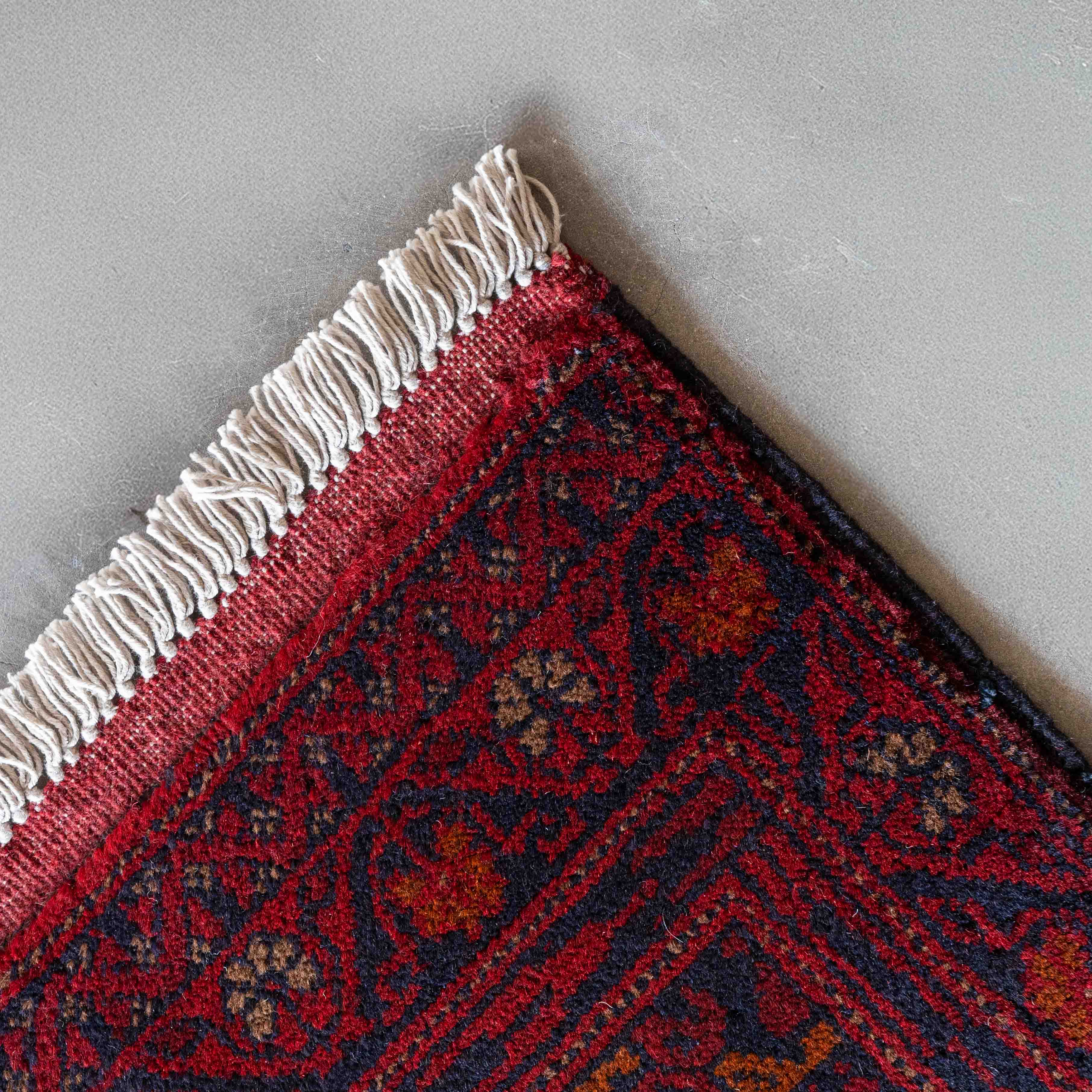 Delhi Handcrafted Red Vintage Style Wool Kilim Afghan Rug