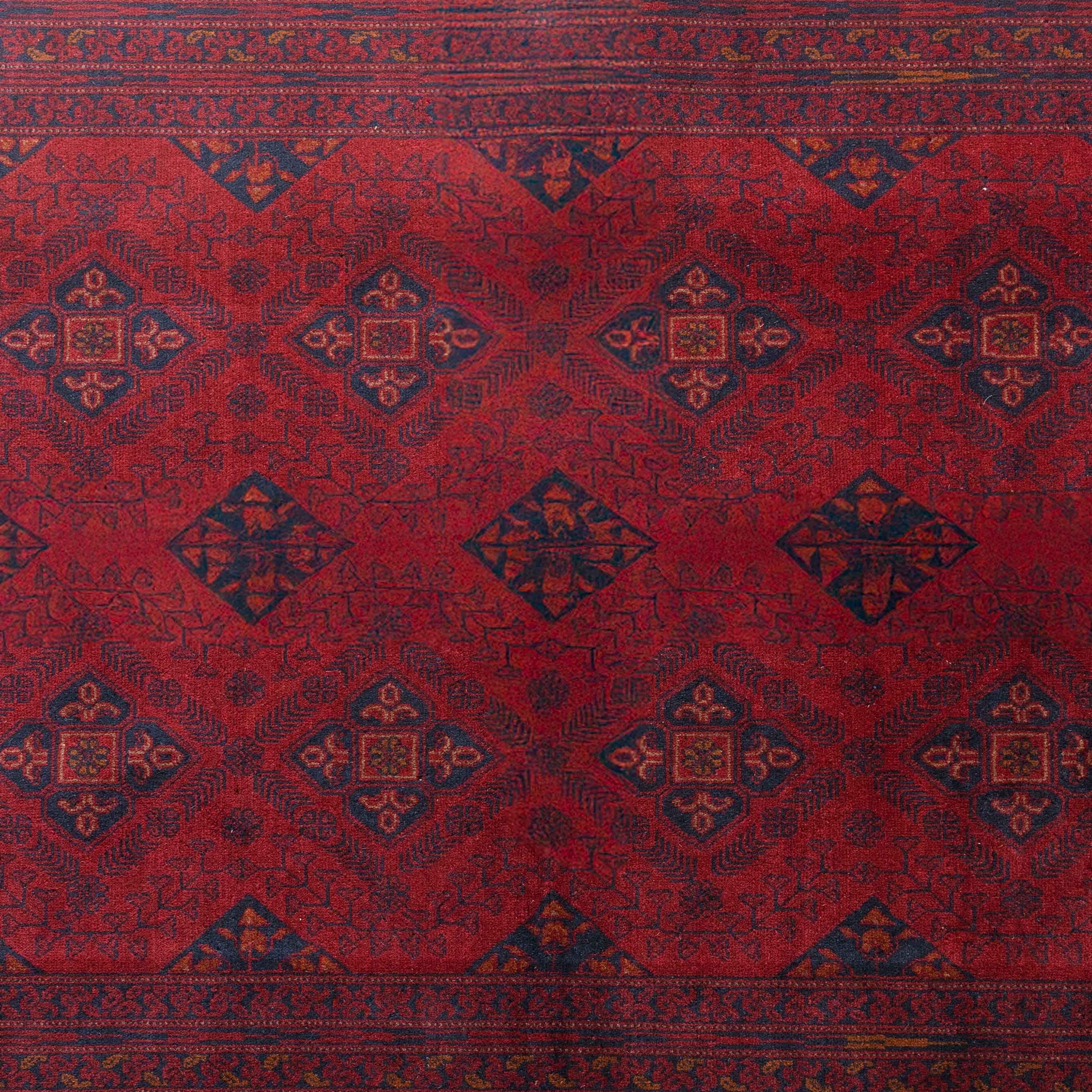 Delhi Handcrafted Red Vintage Style Wool Kilim Afghan Rug