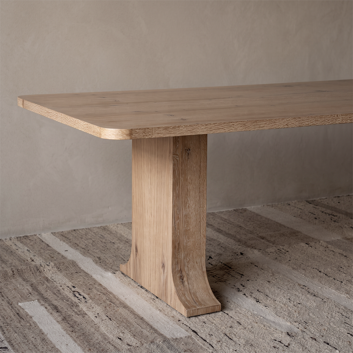 Caldrin Organic Modern Sculpted Wood Dining Table