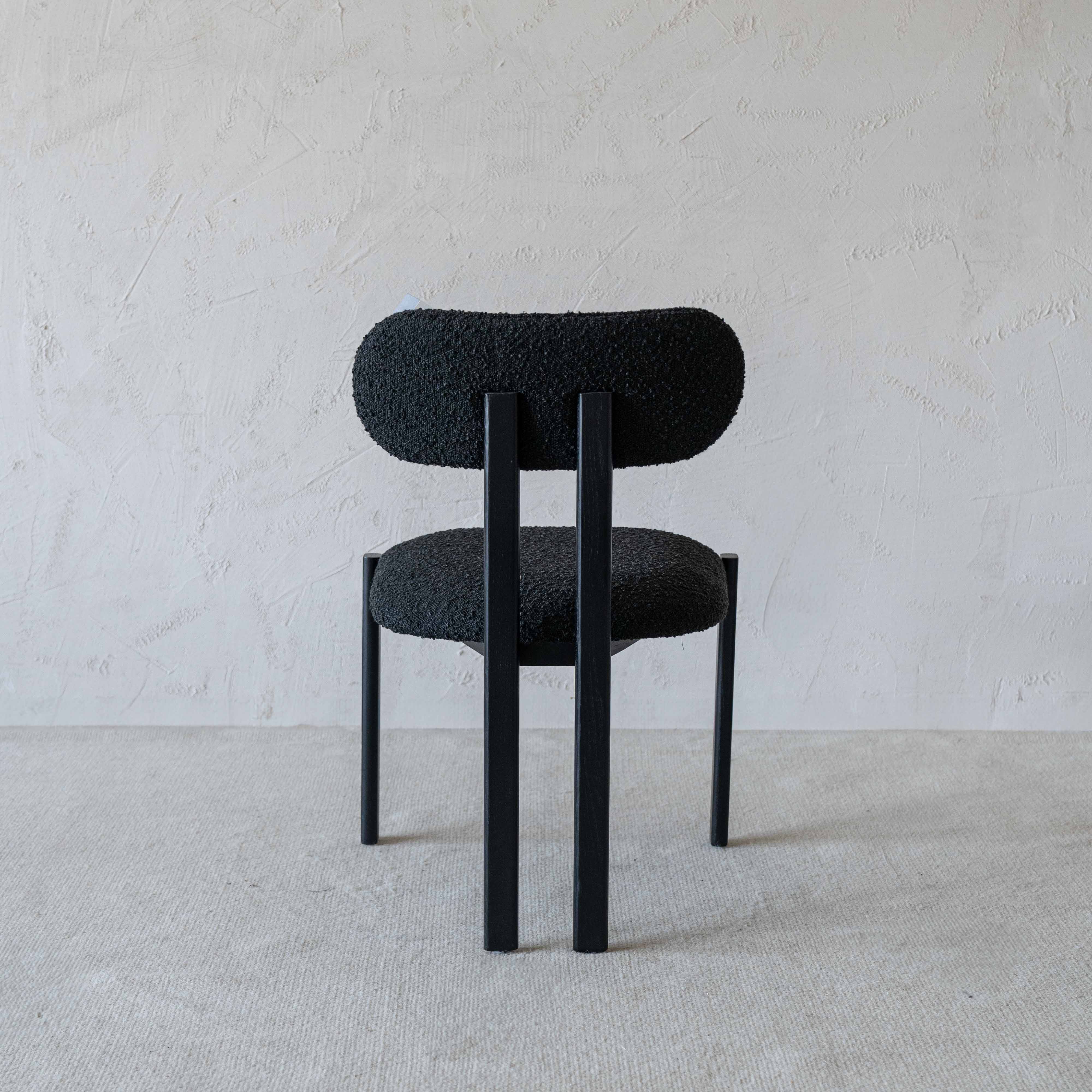 Darrin Black Modern Boucle Dining Chair - Dining Chairs - WS Living - UAE Modern Home Furniture Stores in Dubai