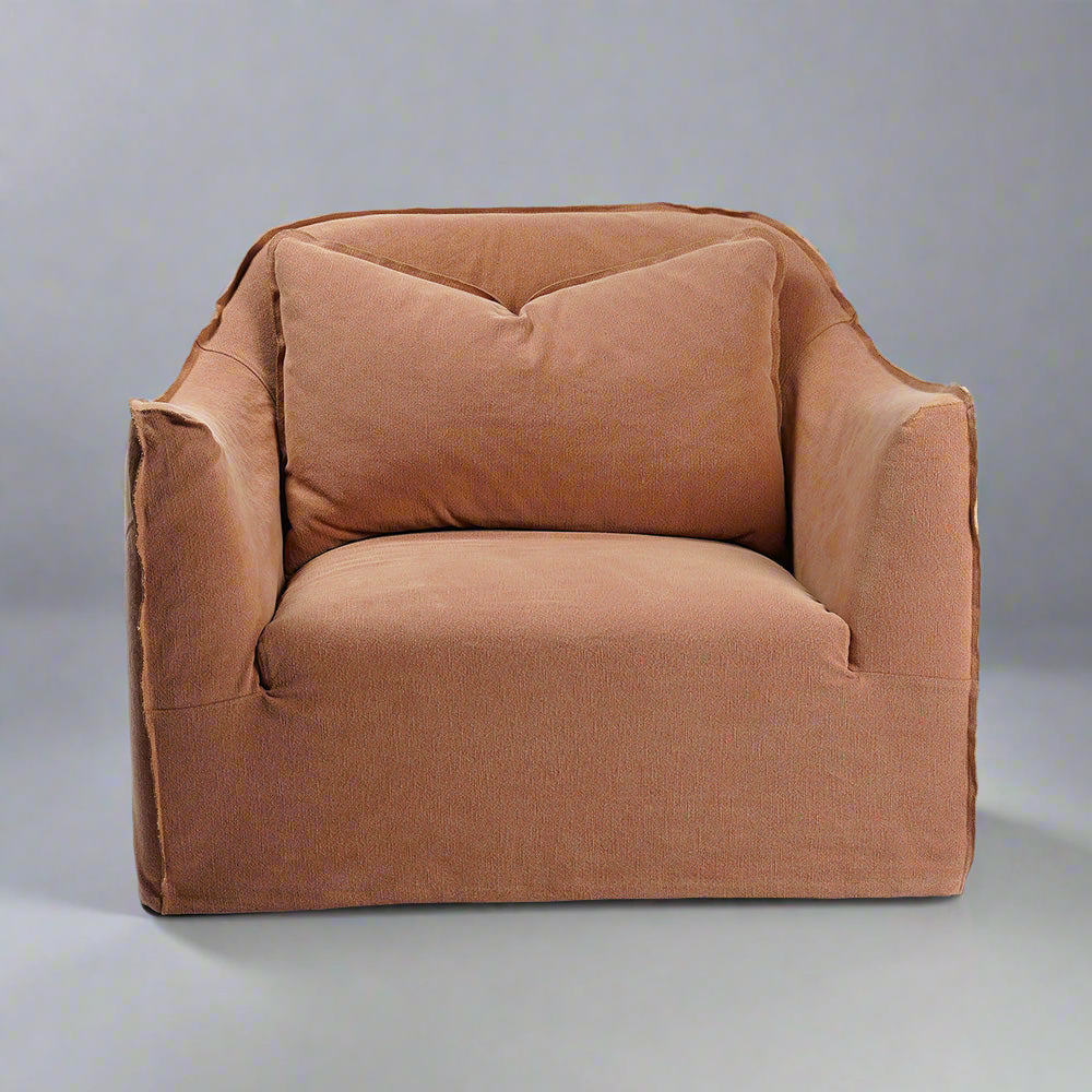 Clara Armchair-Light Orange -  - WS Living - UAE Modern Home Furniture Stores in Dubai