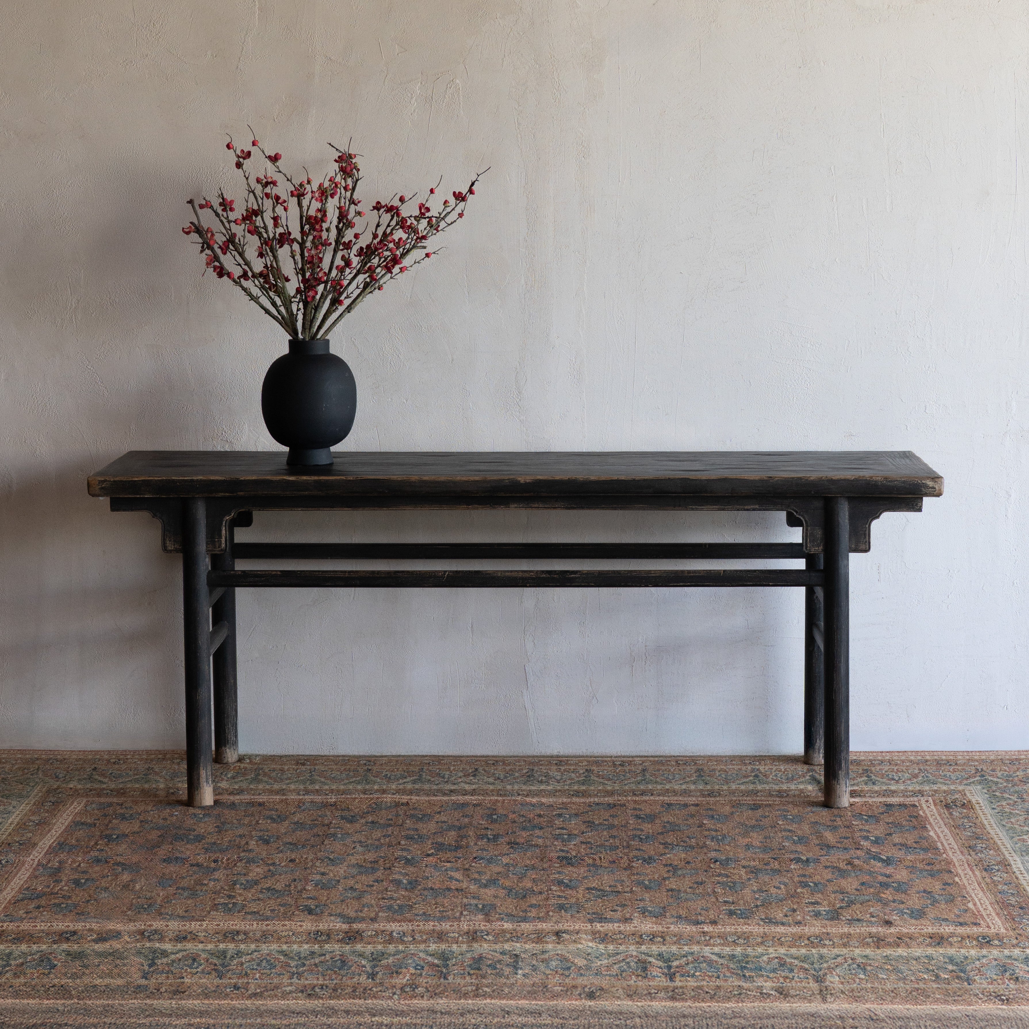 Elira Antique Elm Wood Console Table